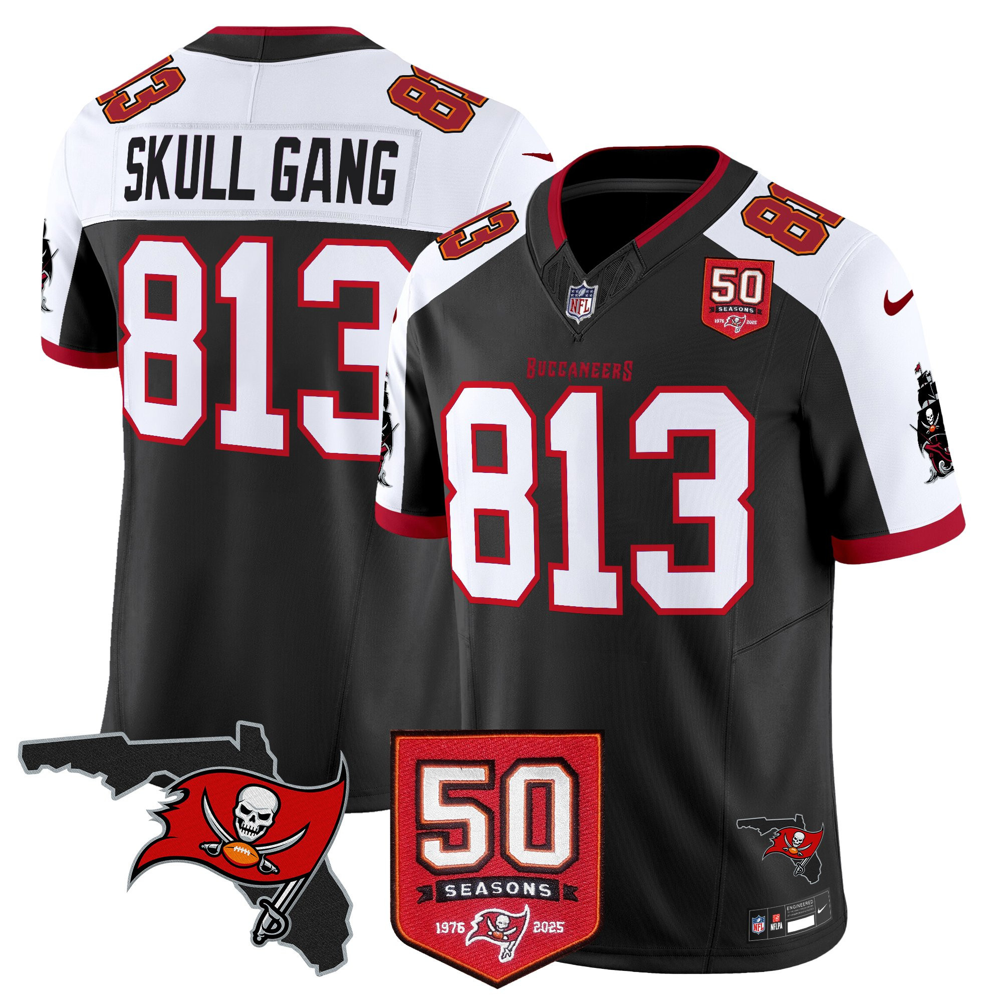 Men's Tampa Bay Buccaneers 50th Season Patch Vapor Limited Jersey - All Stitched