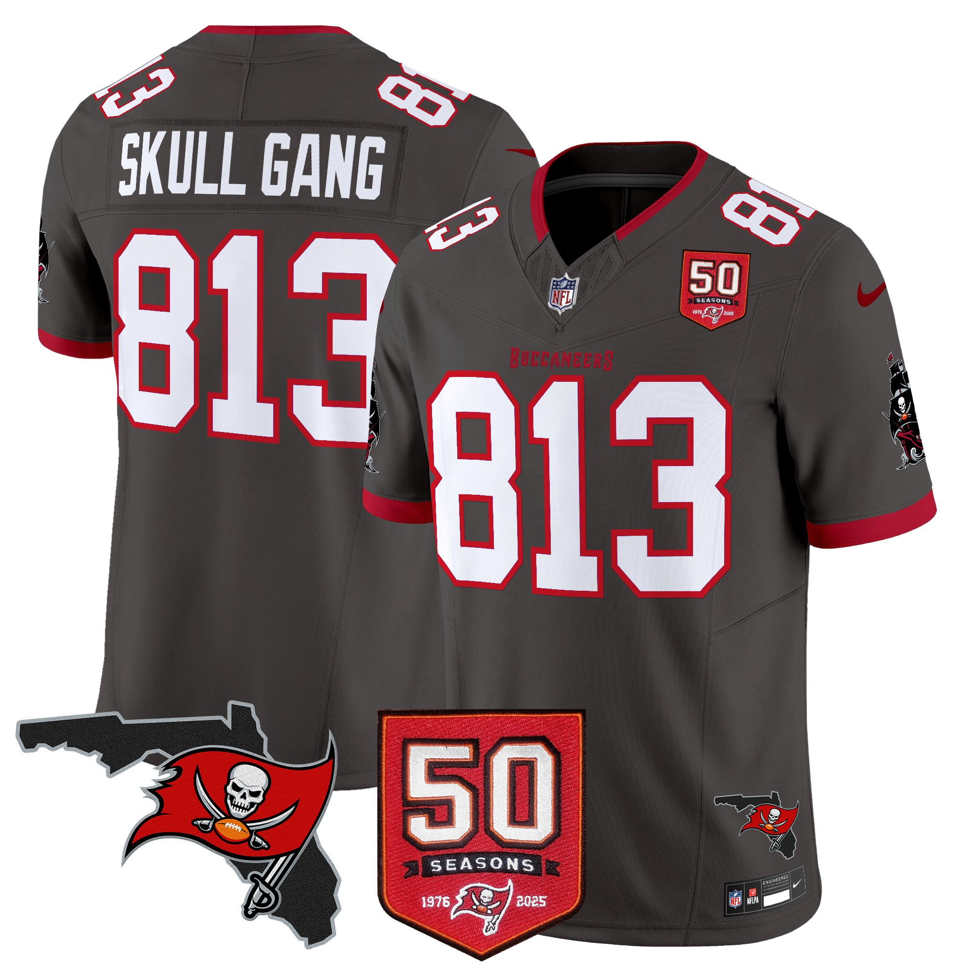 Men's Tampa Bay Buccaneers 50th Season Patch Vapor Limited Jersey - All Stitched