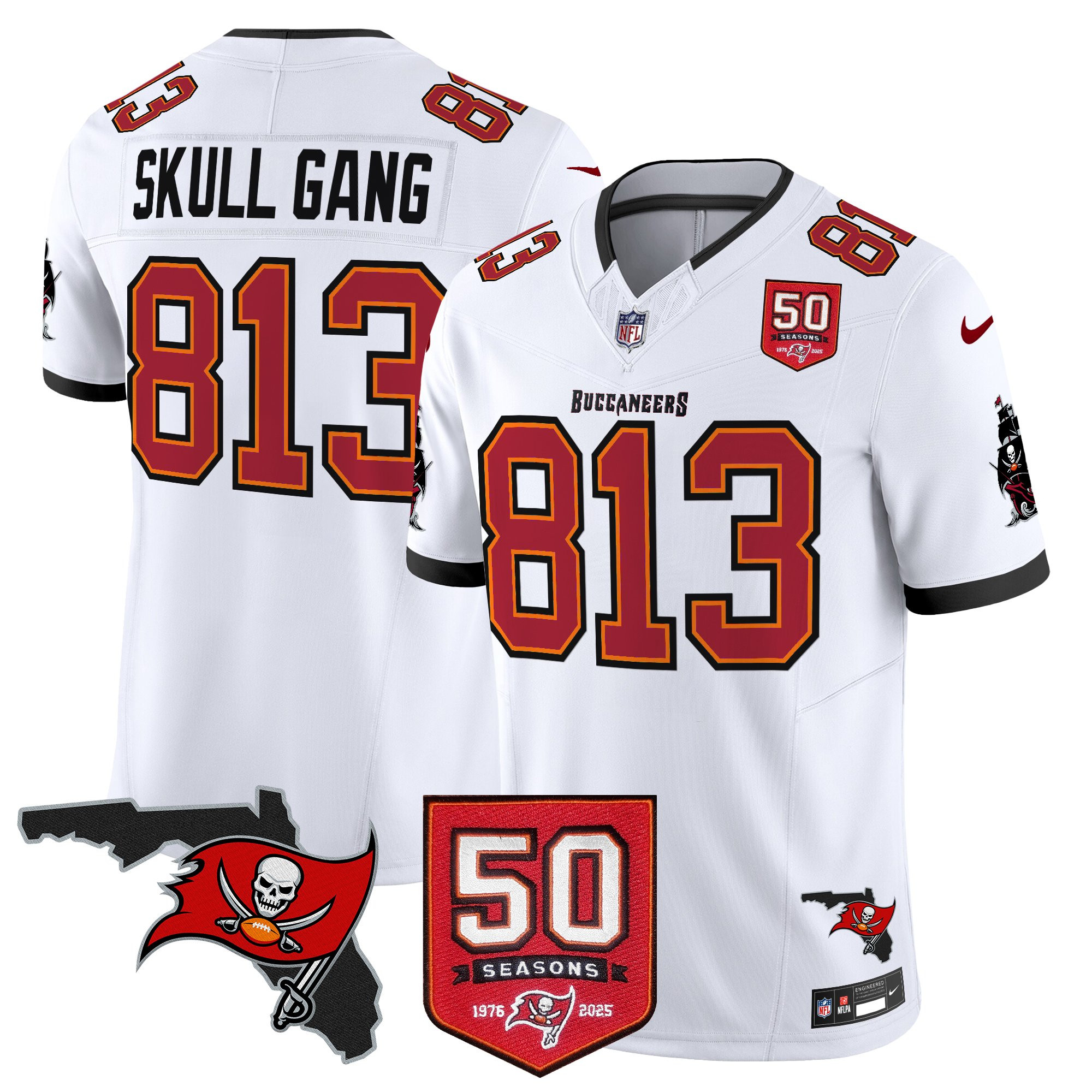 Men's Tampa Bay Buccaneers 50th Season Patch Vapor Limited Jersey - All Stitched