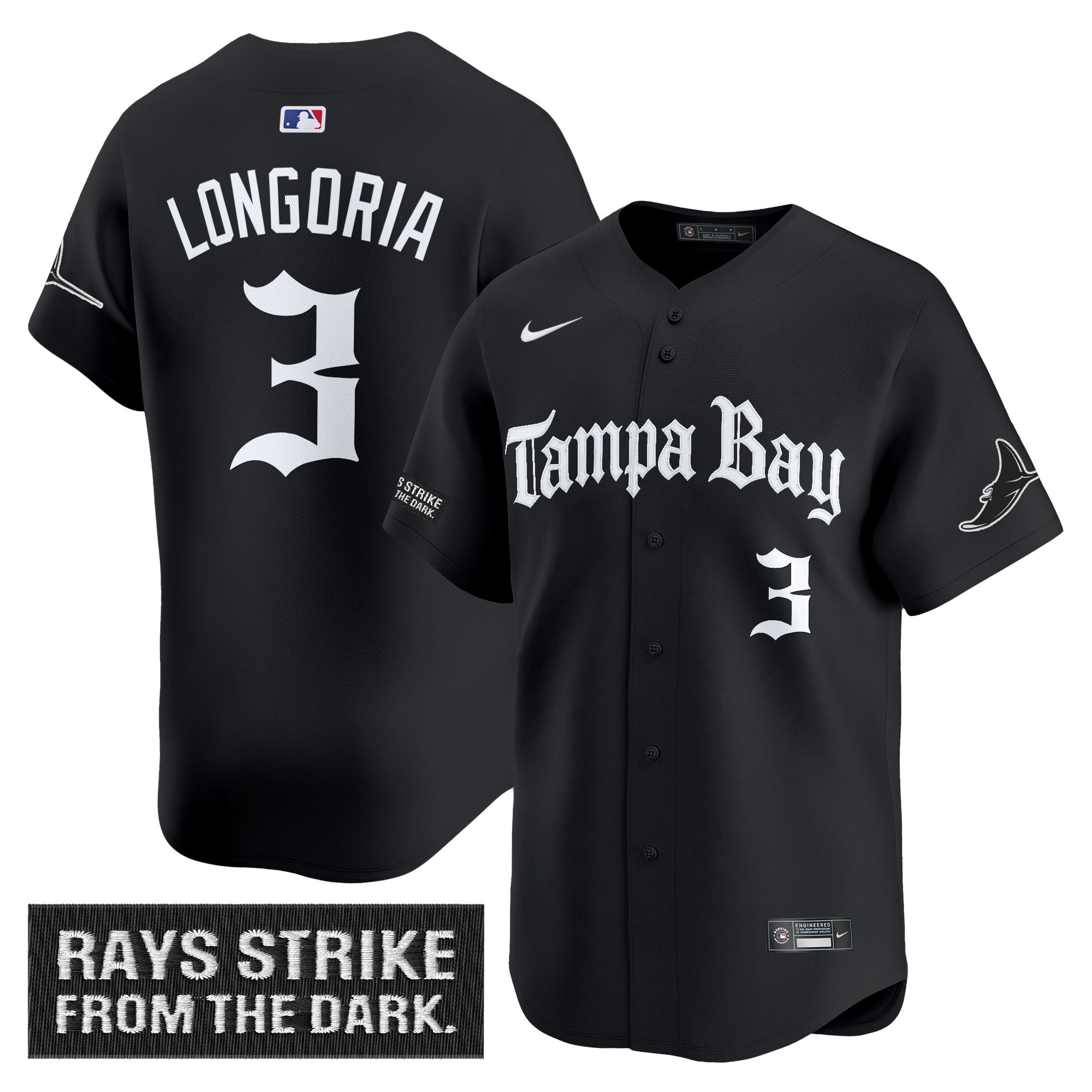 Men's Tampa Bay Rays 'Gothic Deepwater Edition' Vapor Premier Limited Jersey - All Stitched