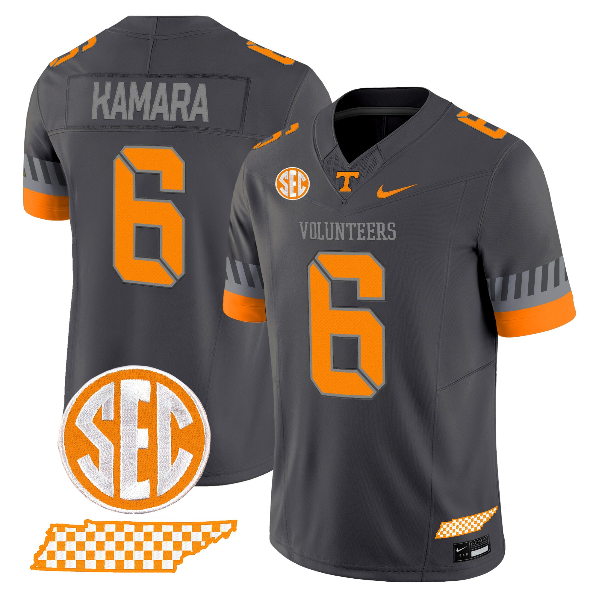 Men's Tennessee Volunteers 2025 'Smokey Grey Series' Vapor Limited Jersey V2 - All Stitched