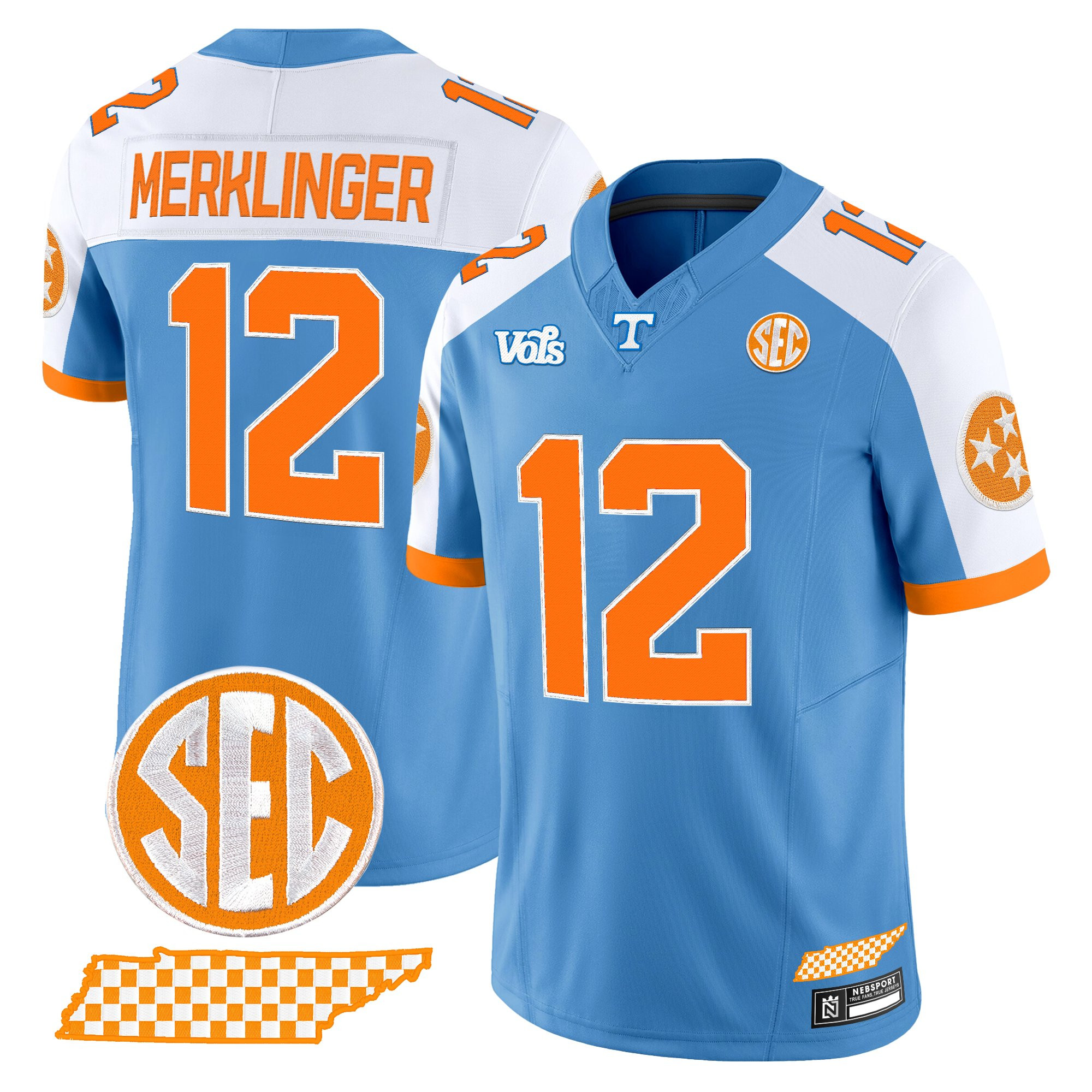 Men's Tennessee Volunteers 'Blue Blaze Edition' Vapor Limited Jersey - All Stitched