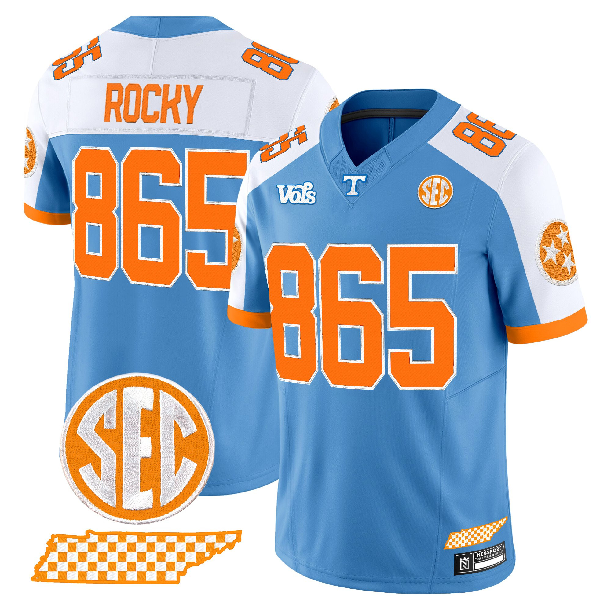 Men's Tennessee Volunteers 'Blue Blaze Edition' Vapor Limited Jersey - All Stitched