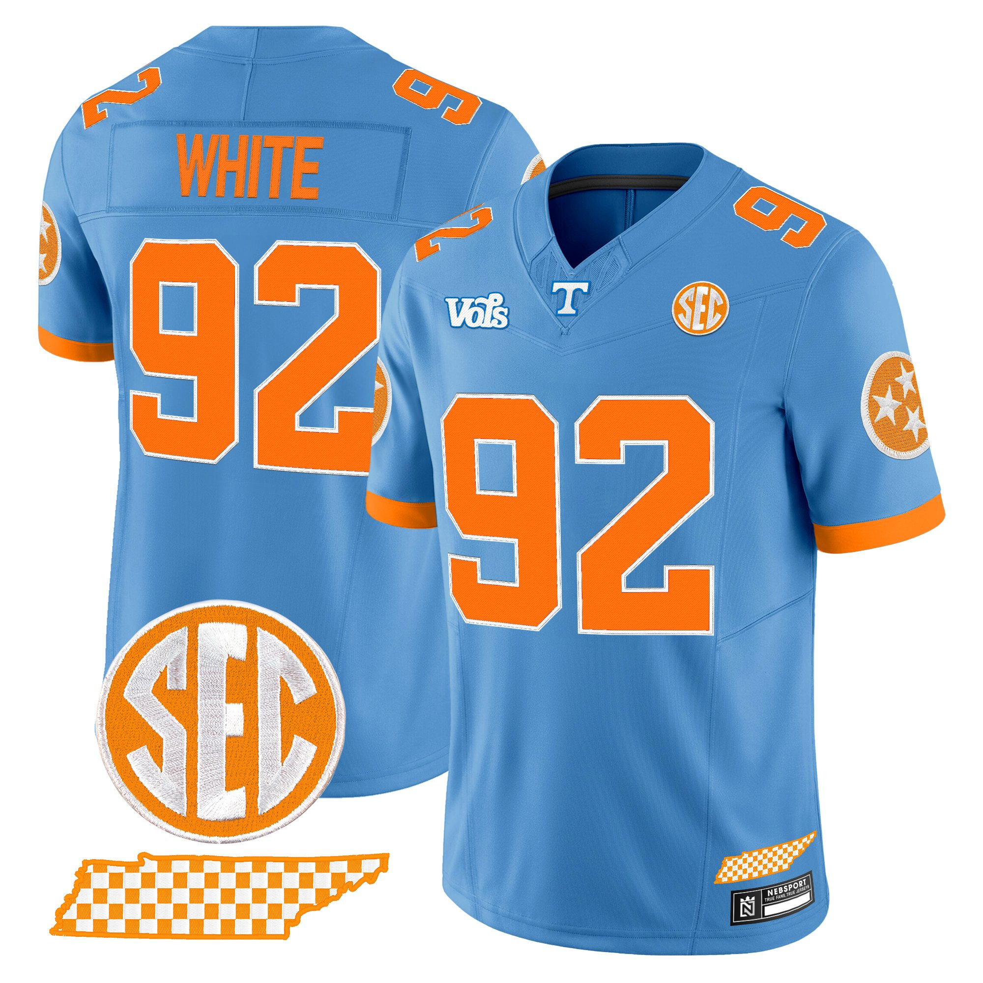 Men's Tennessee Volunteers 'Blue Blaze Edition' Vapor Limited Jersey - All Stitched