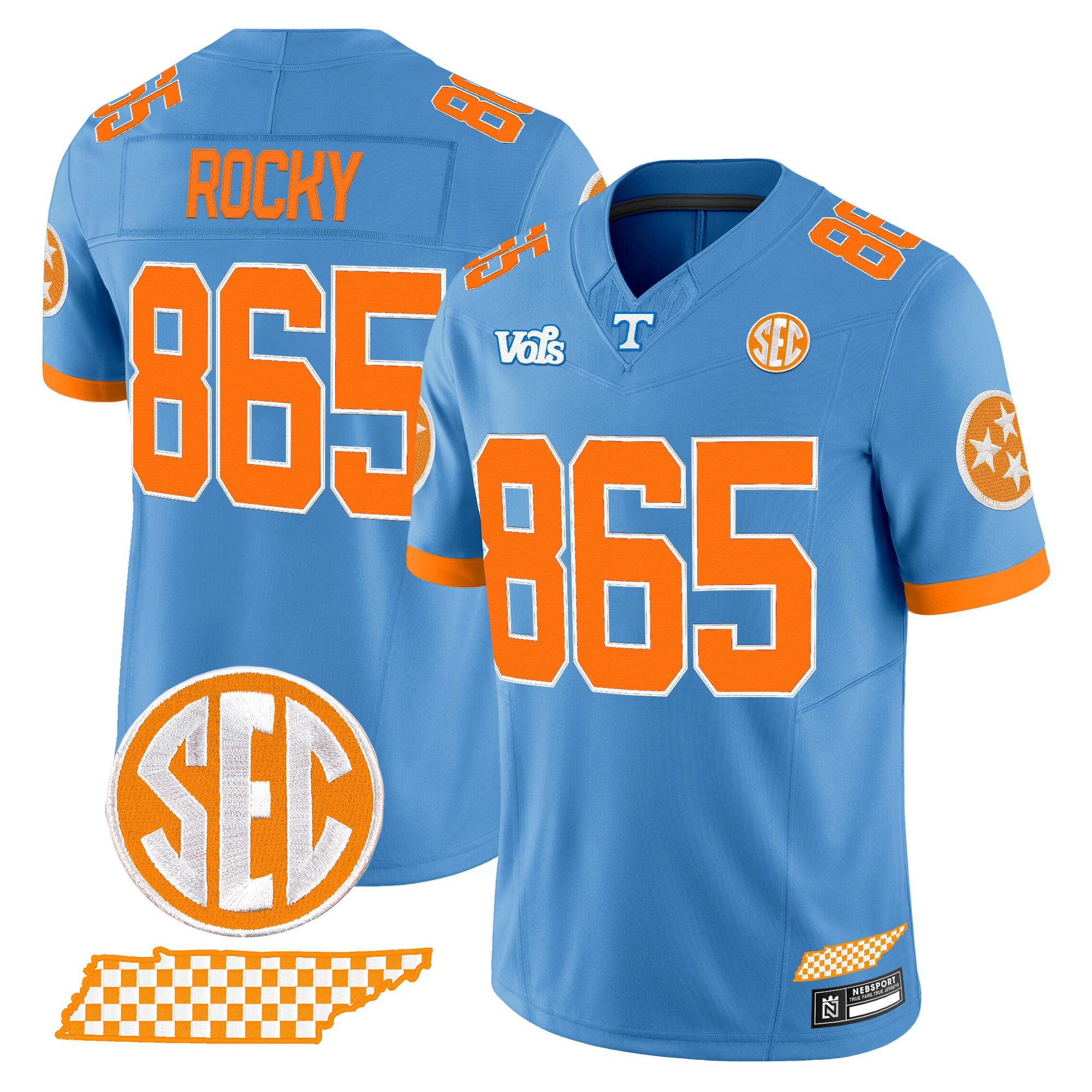 Men's Tennessee Volunteers 'Blue Blaze Edition' Vapor Limited Jersey - All Stitched