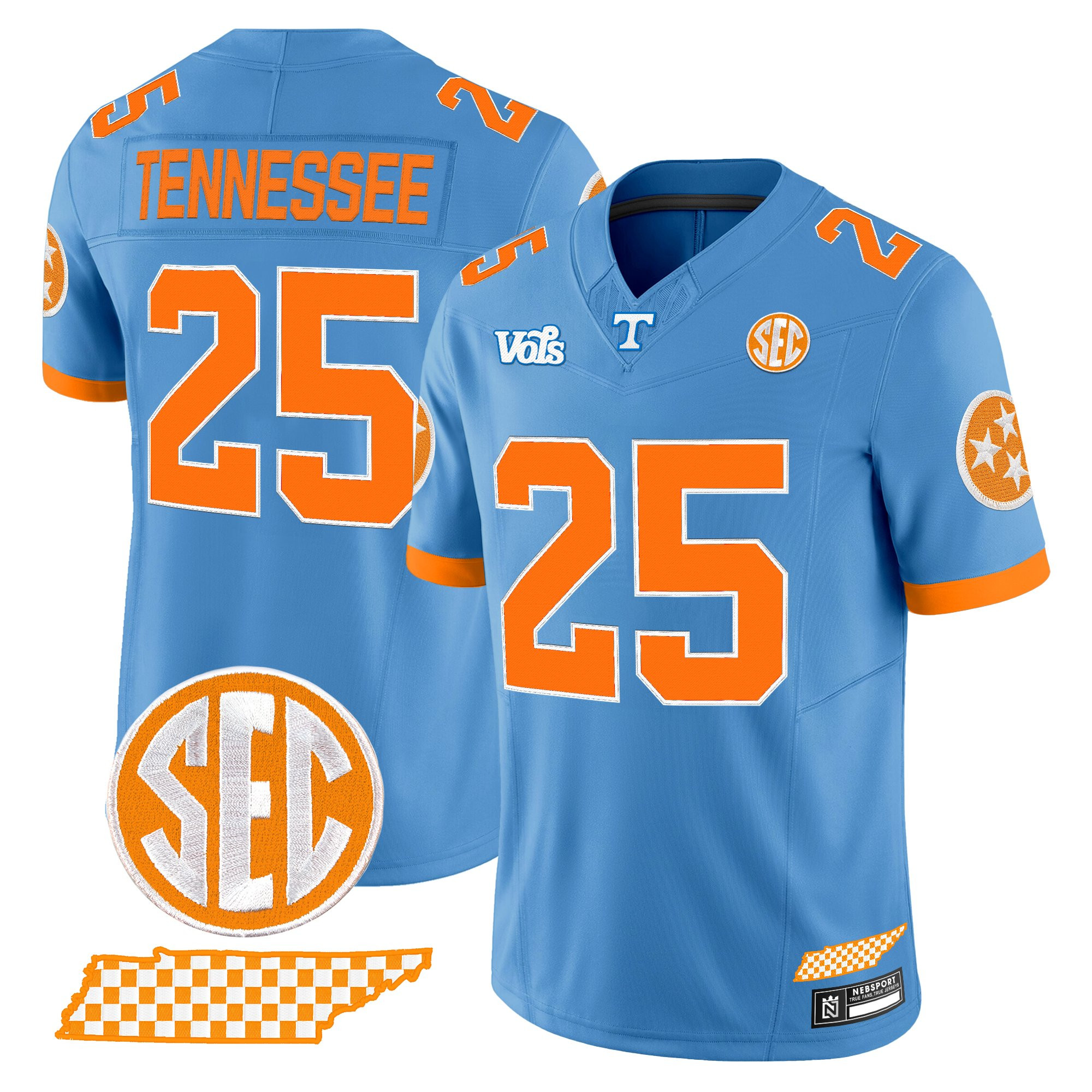 Men's Tennessee Volunteers 'Blue Blaze Edition' Vapor Limited Jersey - All Stitched