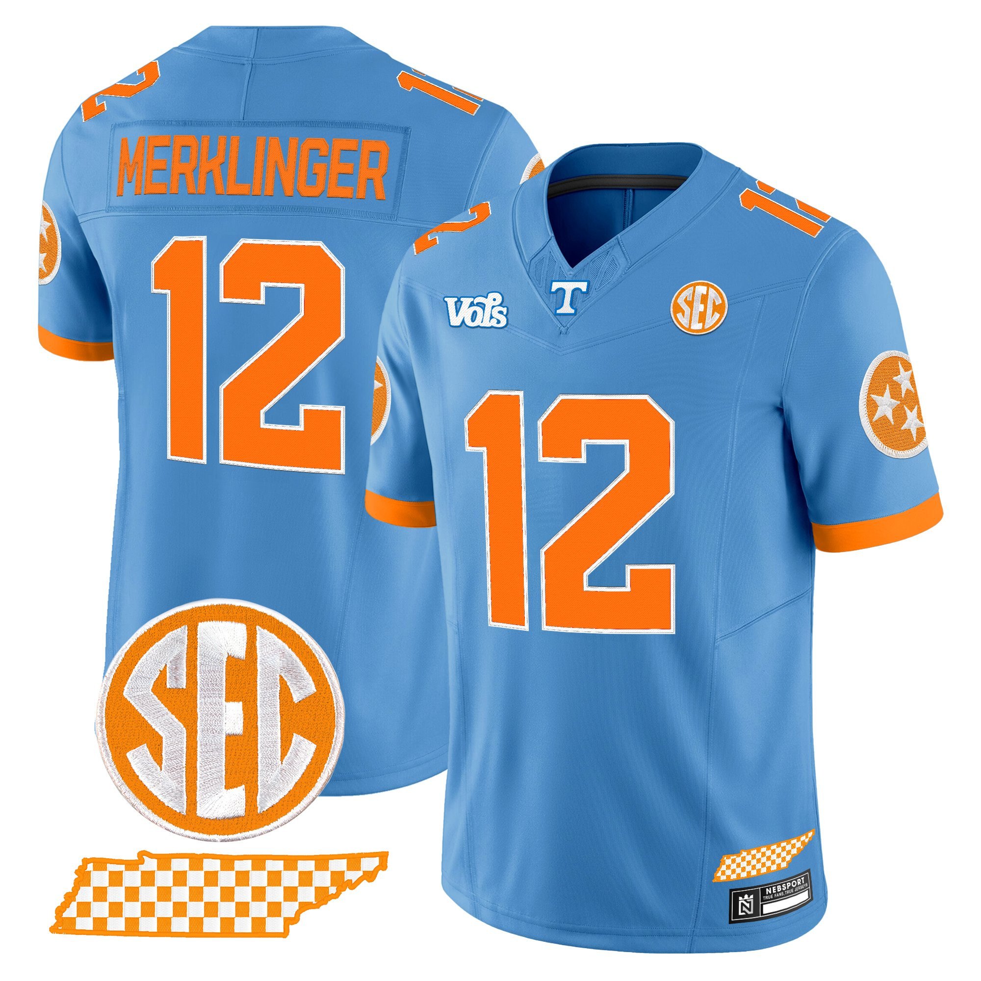Men's Tennessee Volunteers 'Blue Blaze Edition' Vapor Limited Jersey - All Stitched