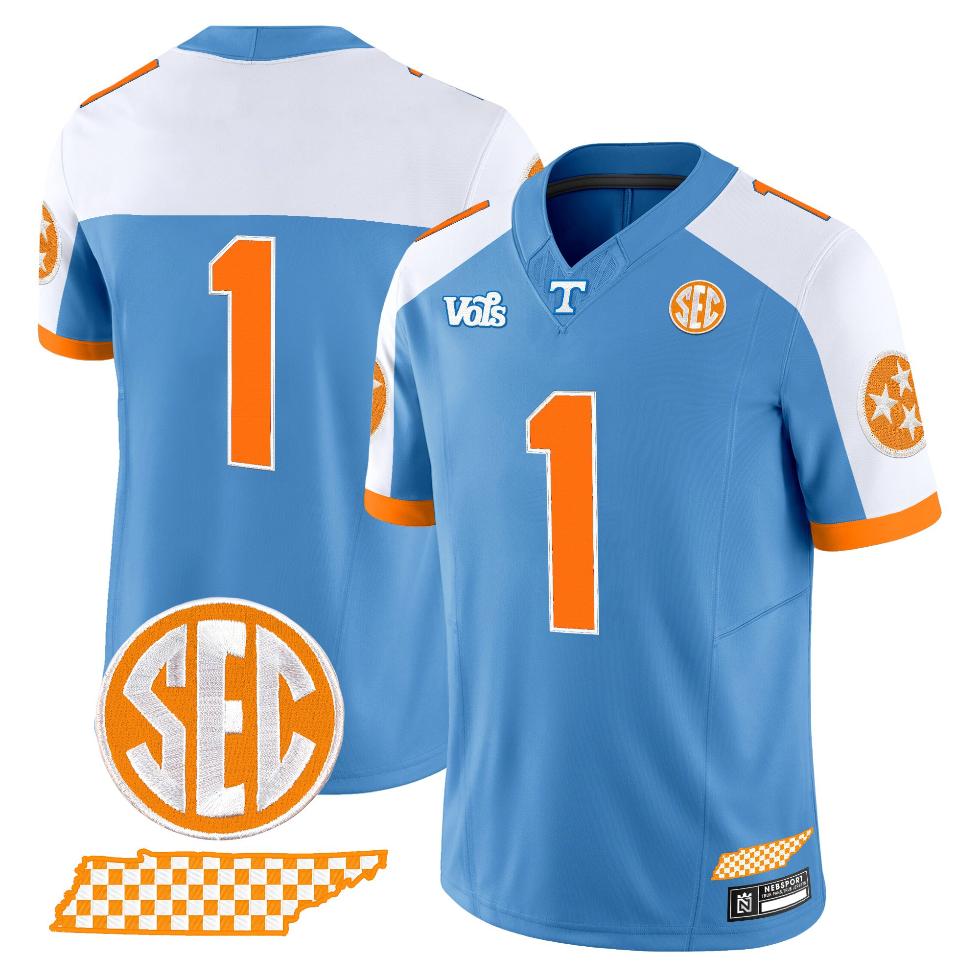 Men's Tennessee Volunteers 'Blue Blaze Edition' Vapor Limited Jersey - All Stitched