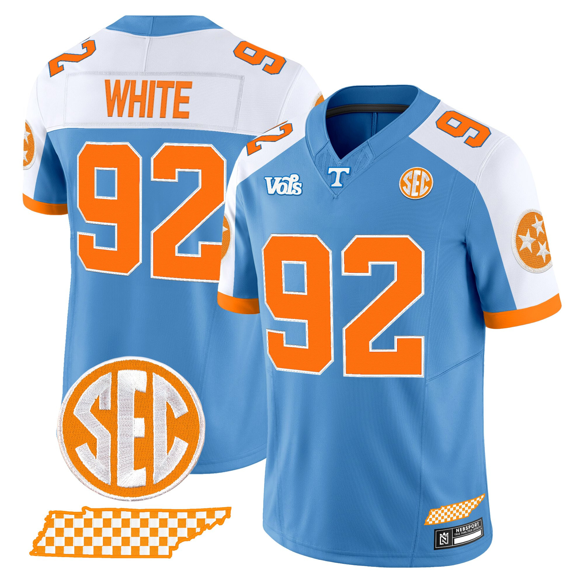 Men's Tennessee Volunteers 'Blue Blaze Edition' Vapor Limited Jersey - All Stitched