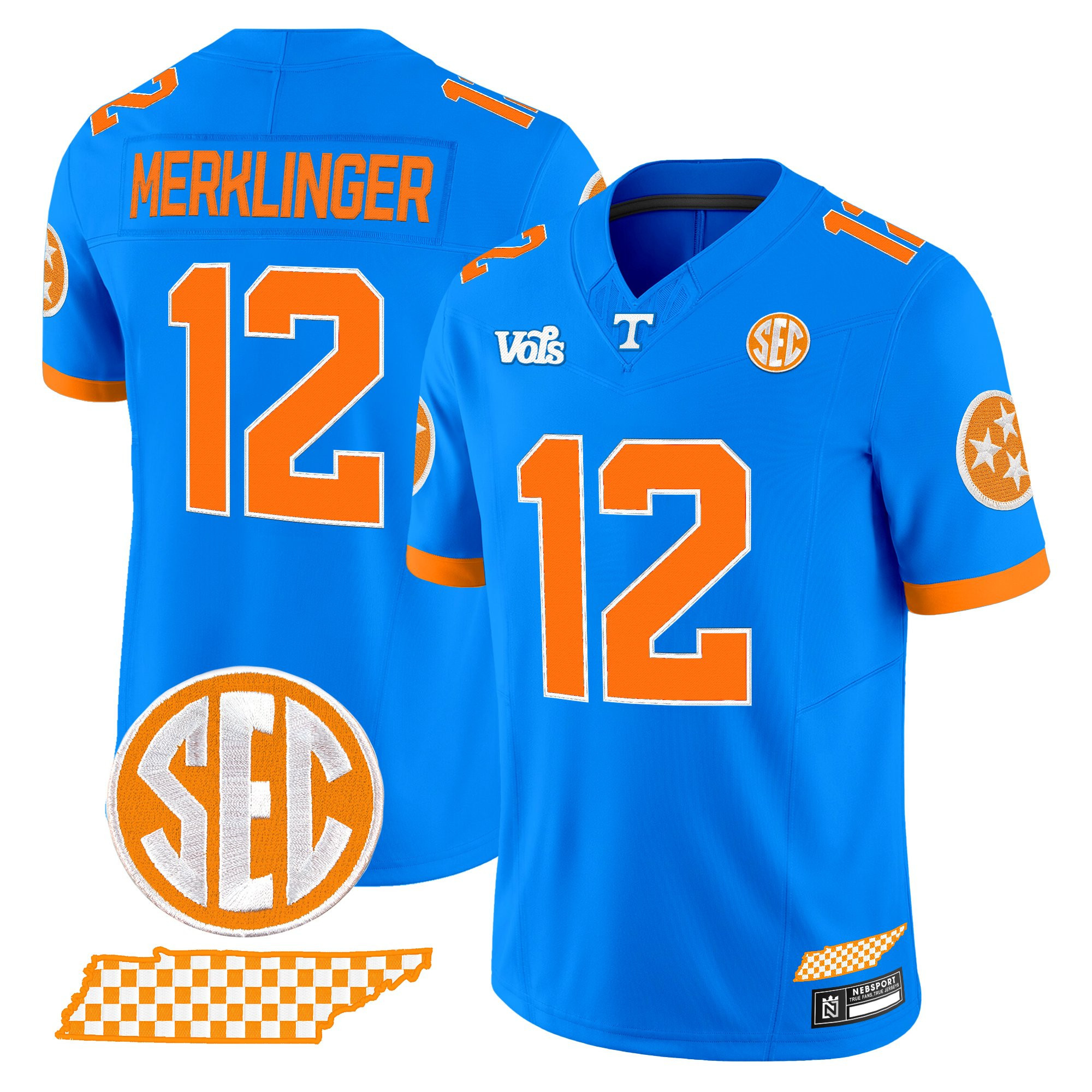 Men's Tennessee Volunteers 'Blue Blaze Edition' Vapor Limited Jersey - All Stitched