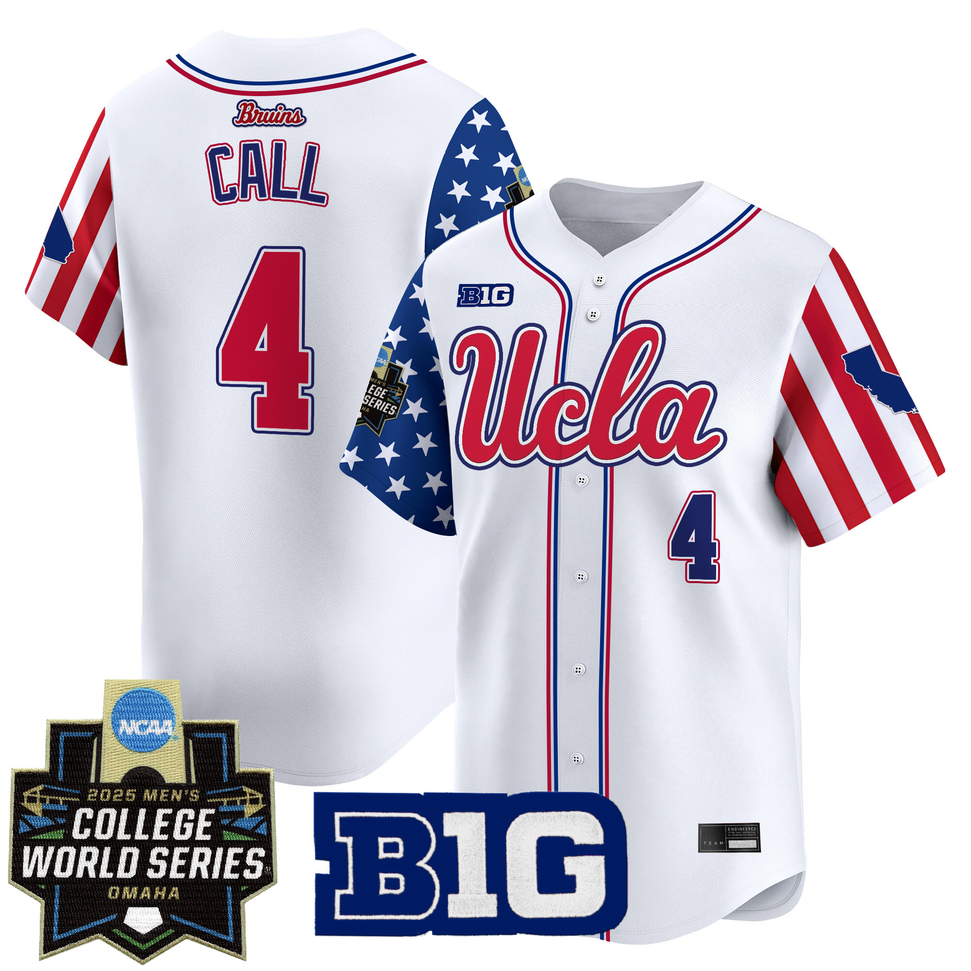 Men's UCLA Bruins 2025 Independence Day Vapor Premier Limited Jersey - World Series Patch - All Stitched
