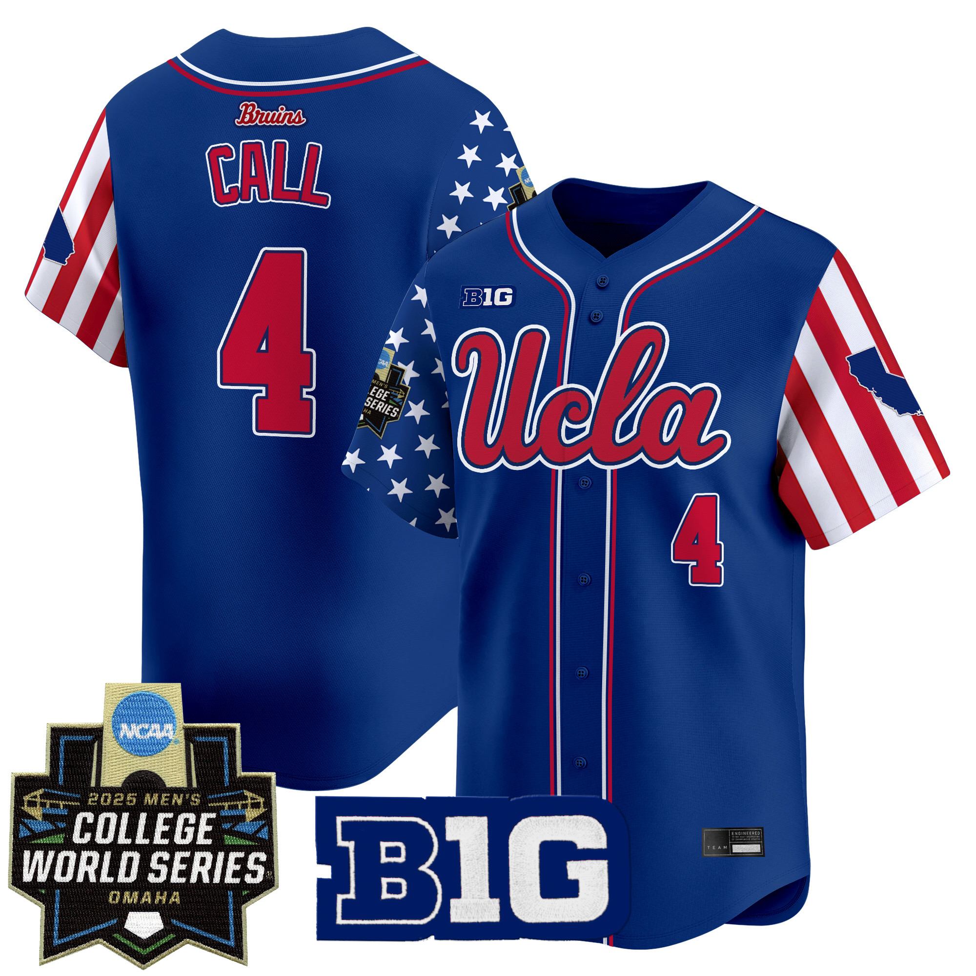 Men's UCLA Bruins 2025 Independence Day Vapor Premier Limited Jersey - World Series Patch - All Stitched