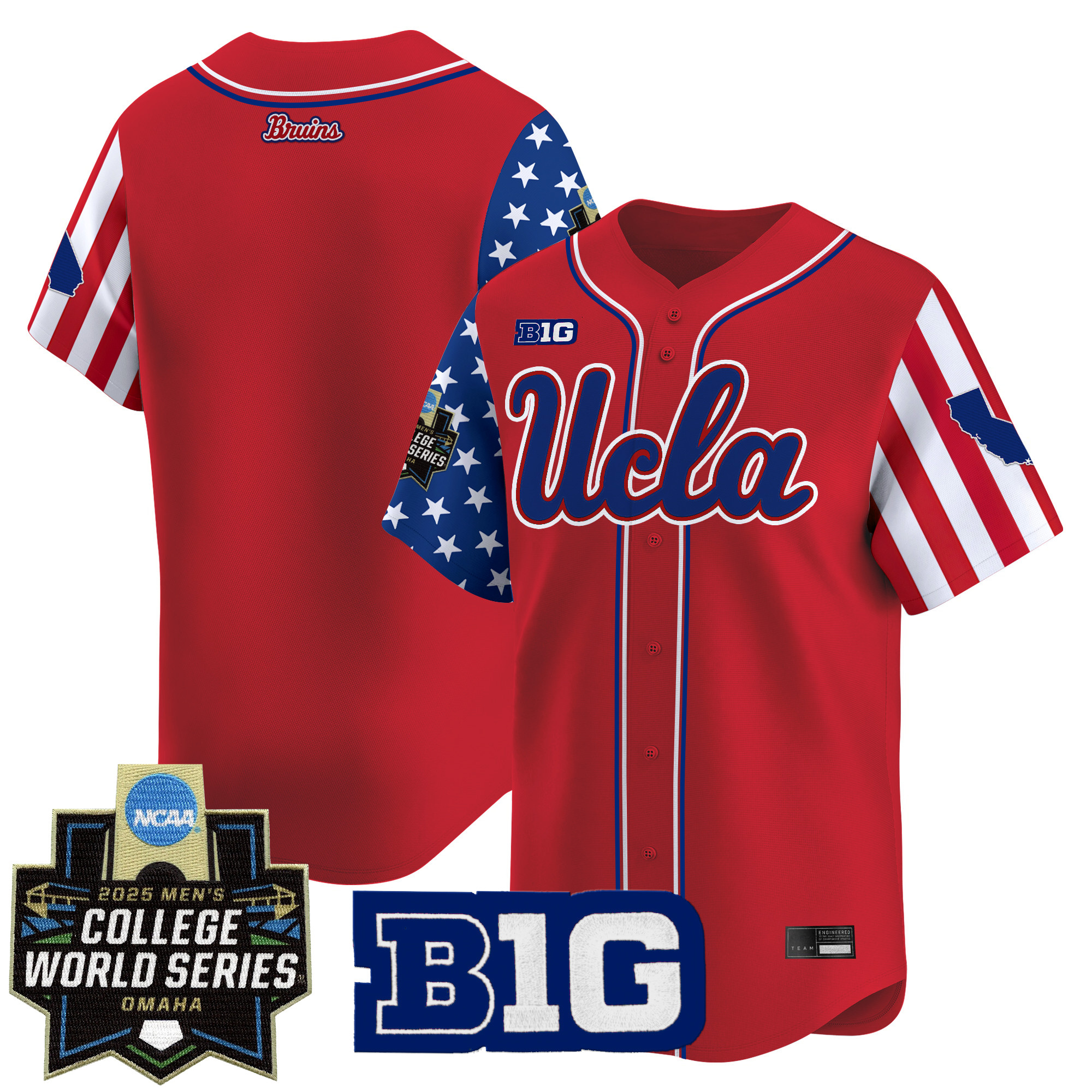Men's UCLA Bruins 2025 Independence Day Vapor Premier Limited Jersey - World Series Patch - All Stitched