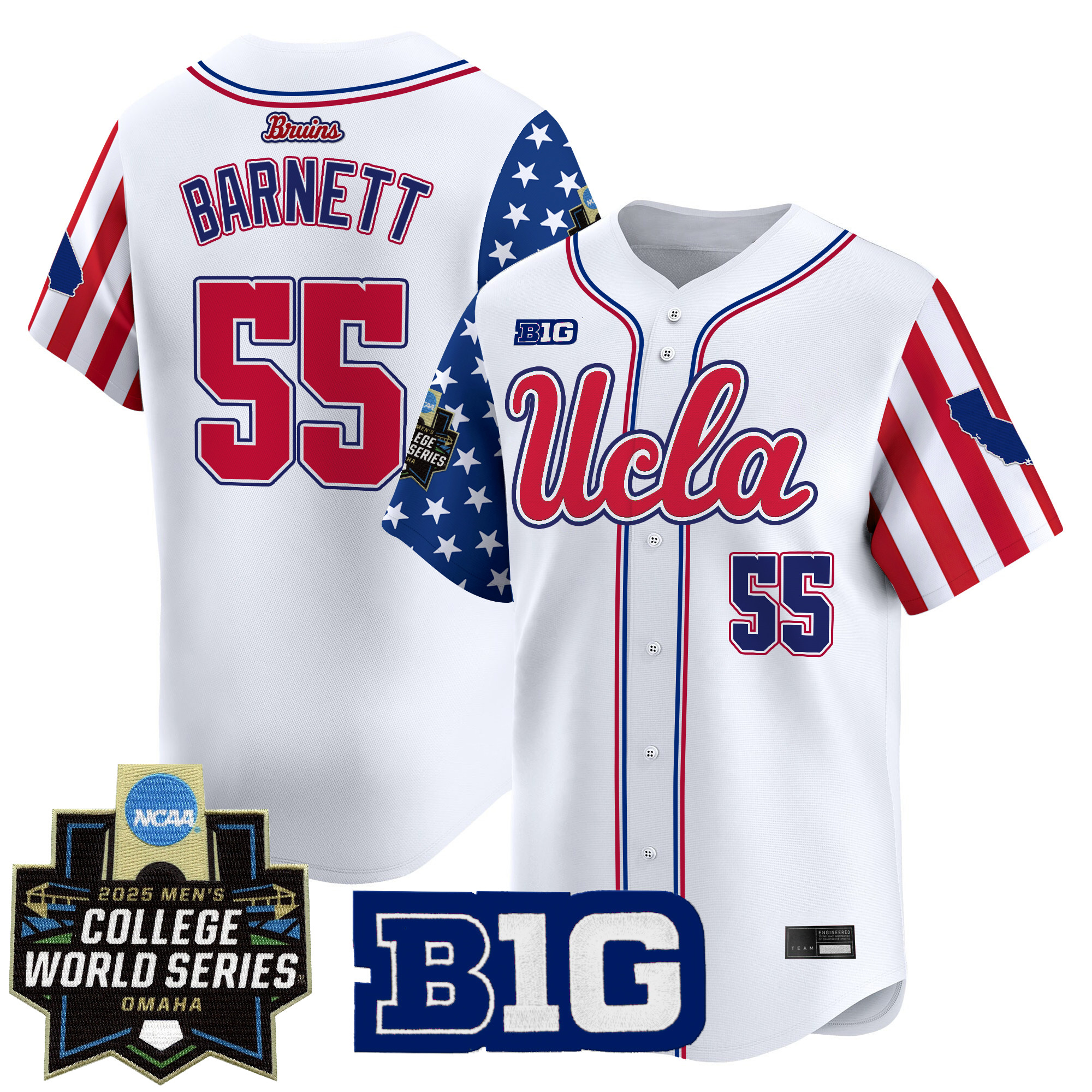 Men's UCLA Bruins 2025 Independence Day Vapor Premier Limited Jersey - World Series Patch - All Stitched