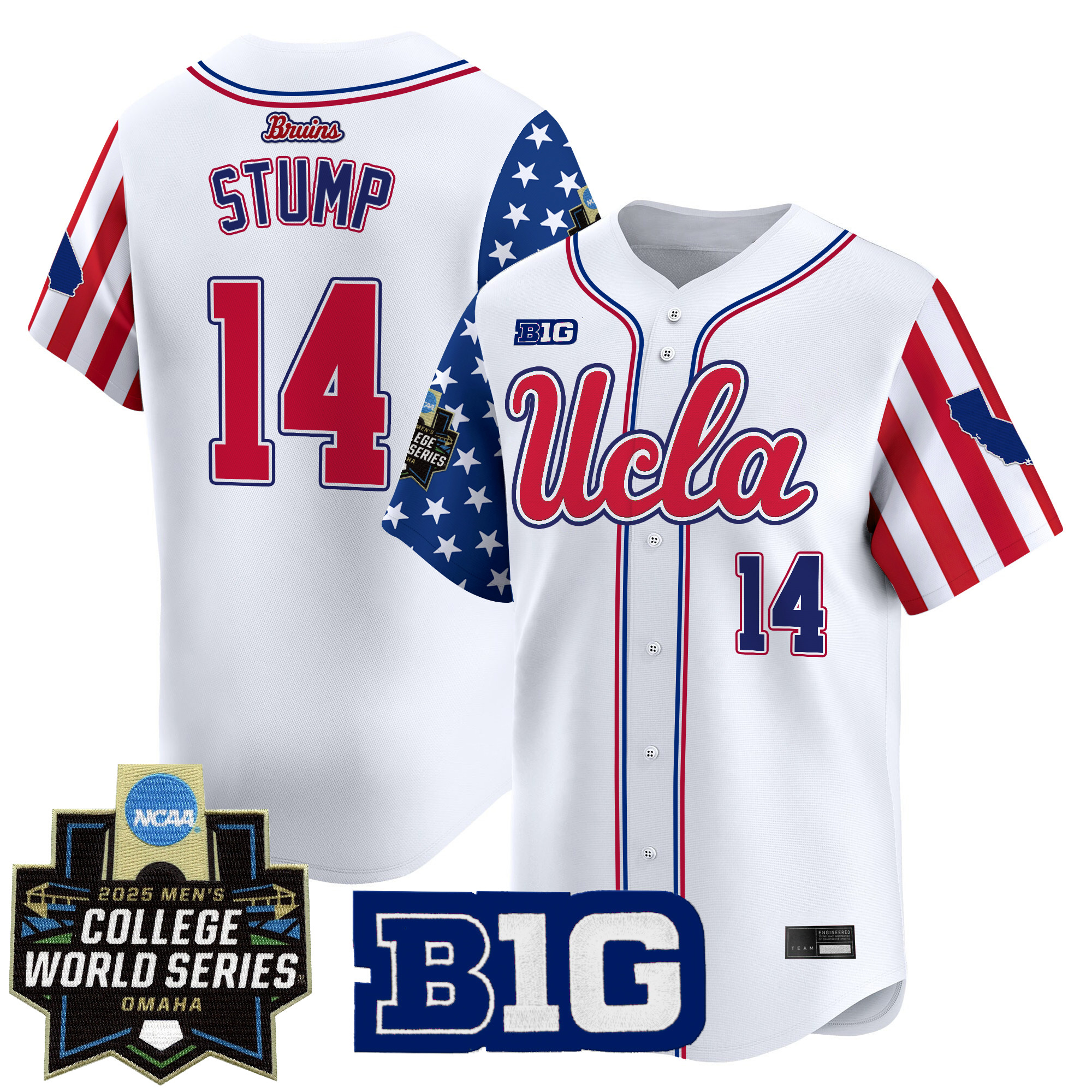 Men's UCLA Bruins 2025 Independence Day Vapor Premier Limited Jersey - World Series Patch - All Stitched