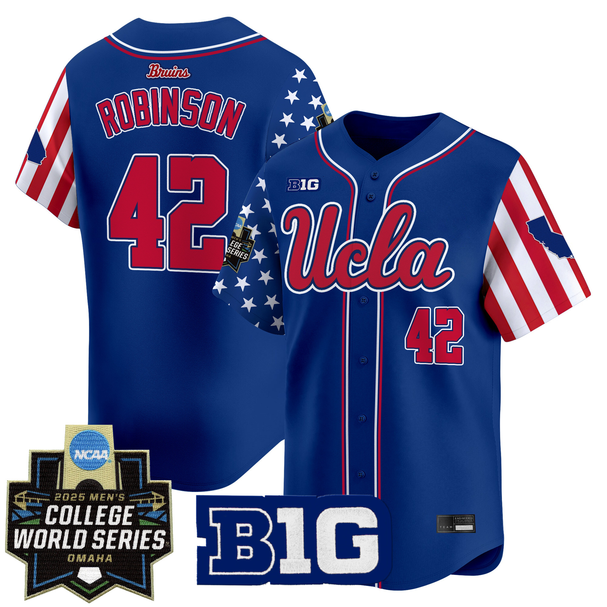 Men's UCLA Bruins 2025 Independence Day Vapor Premier Limited Jersey - World Series Patch - All Stitched