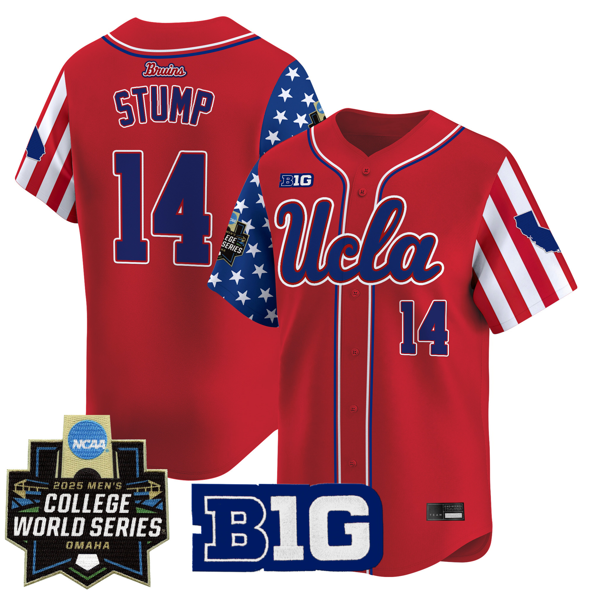 Men's UCLA Bruins 2025 Independence Day Vapor Premier Limited Jersey - World Series Patch - All Stitched