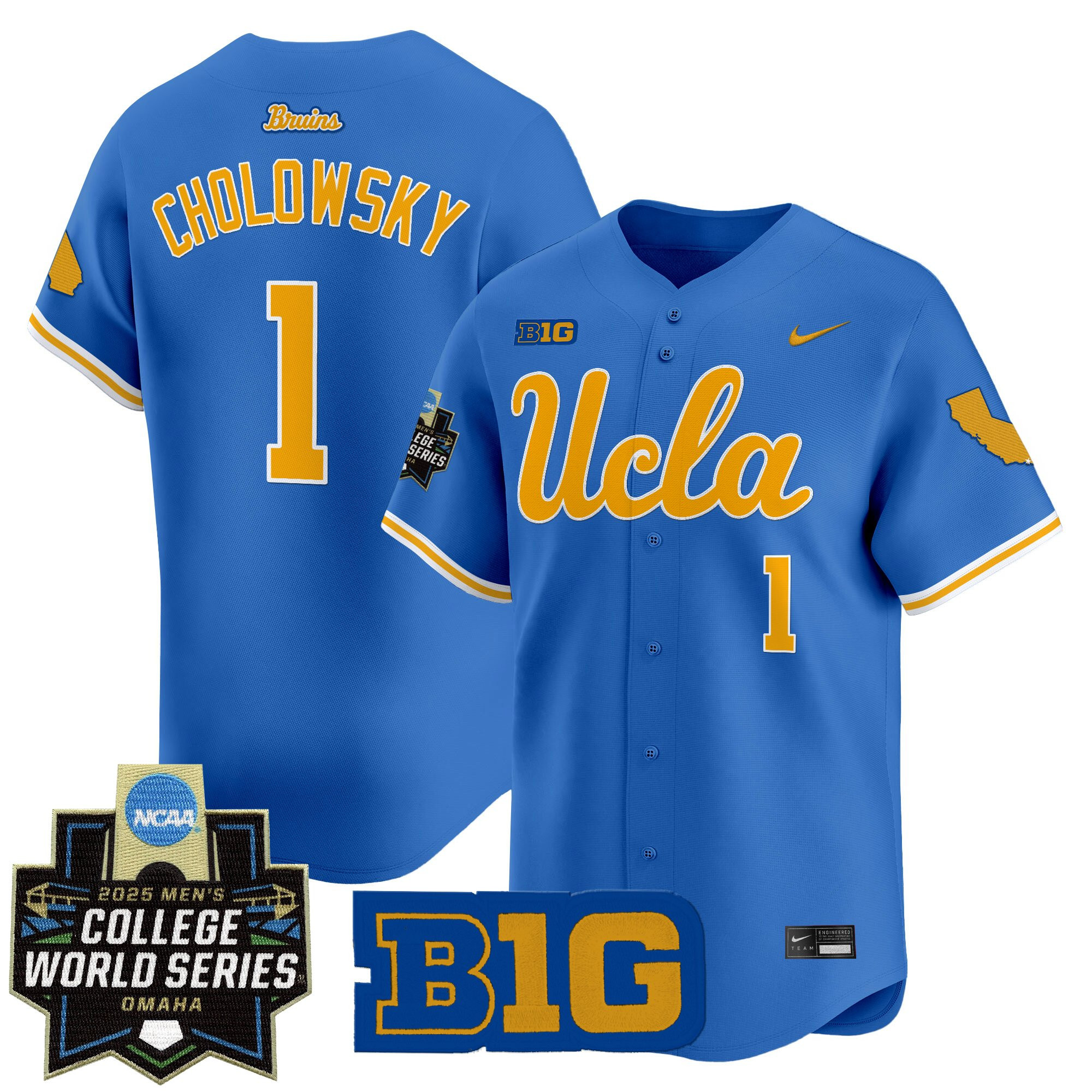 Men's UCLA Bruins 2025 World Series Vapor Premier Limited Jersey - All Stitched
