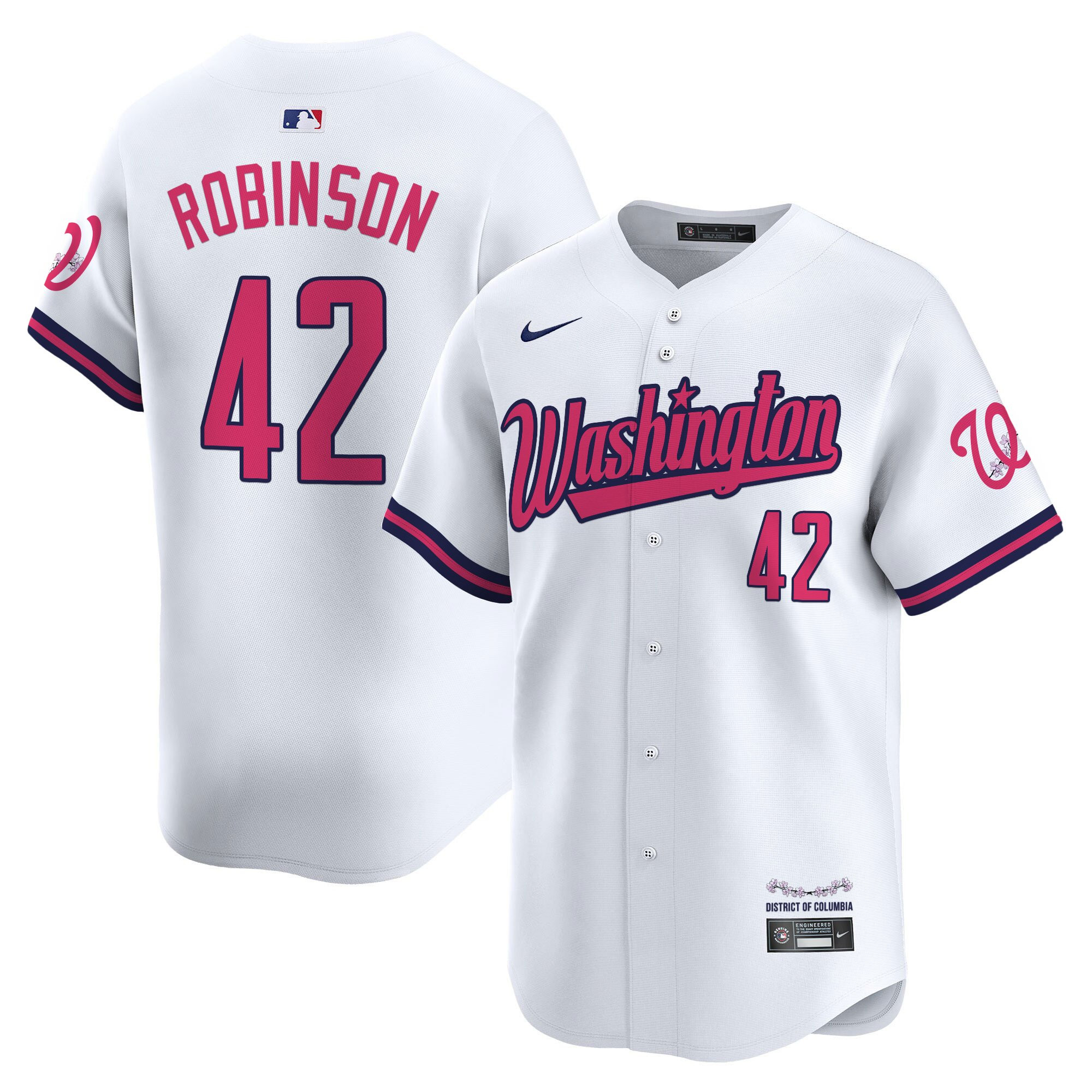 Men's Washington Nationals Cherry Blossom Style Vapor Limited Jersey - All Stitched
