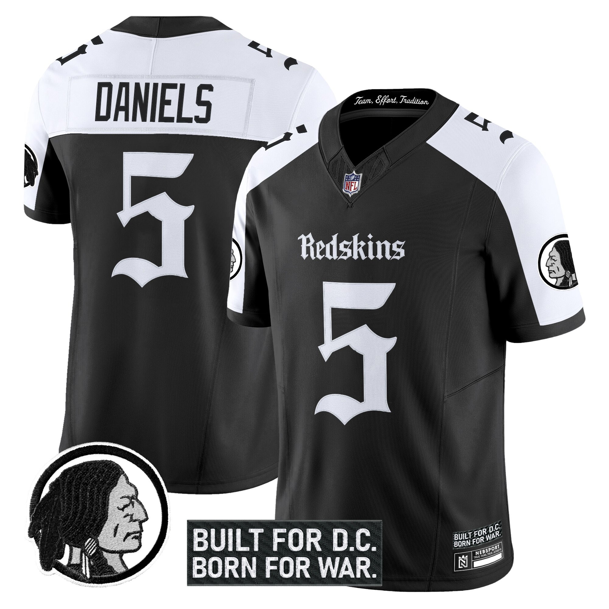 Men's Washington Redskins 'Gothic Capital Edition' Vapor Limited Jersey V2 - All Stitched