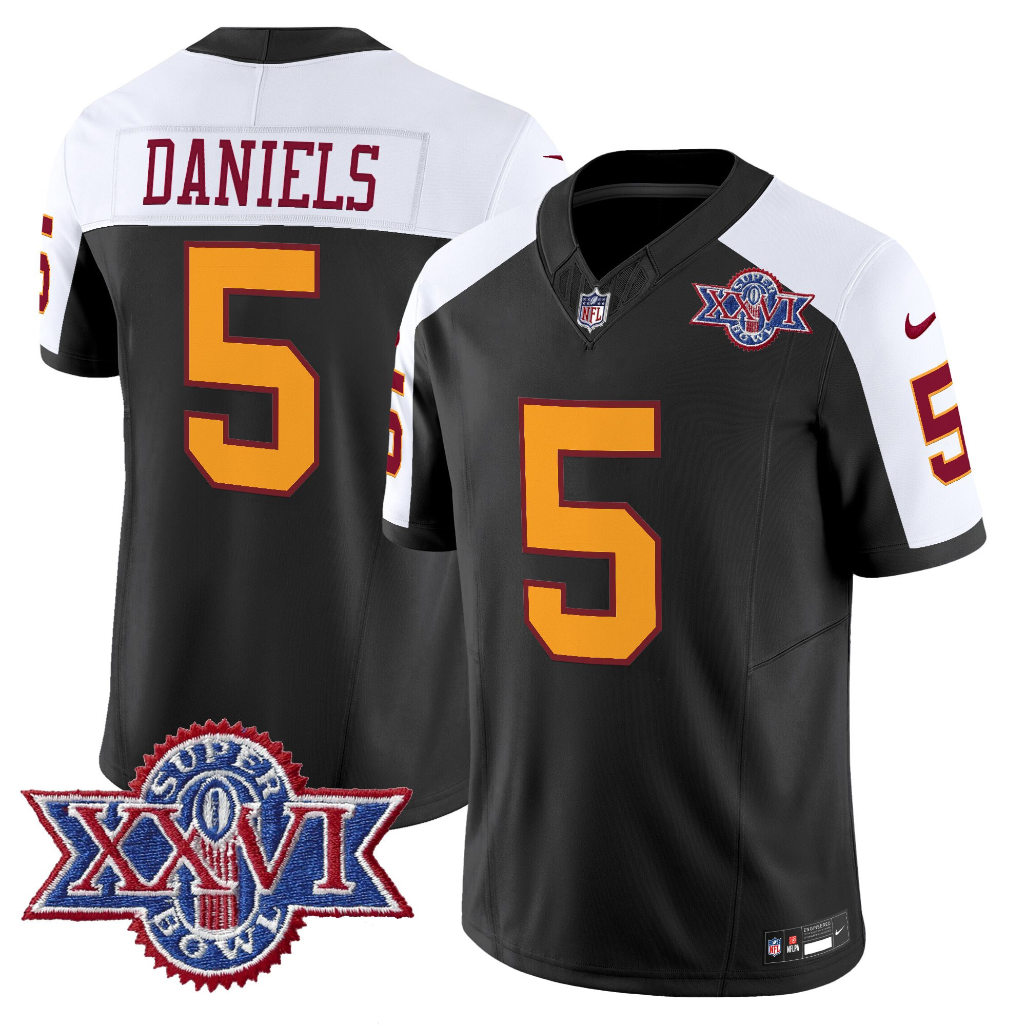 Men's Washington Redskins Throwback 1992 Super Bowl XXVI Patch Vapor Limited Jersey - All Stitched