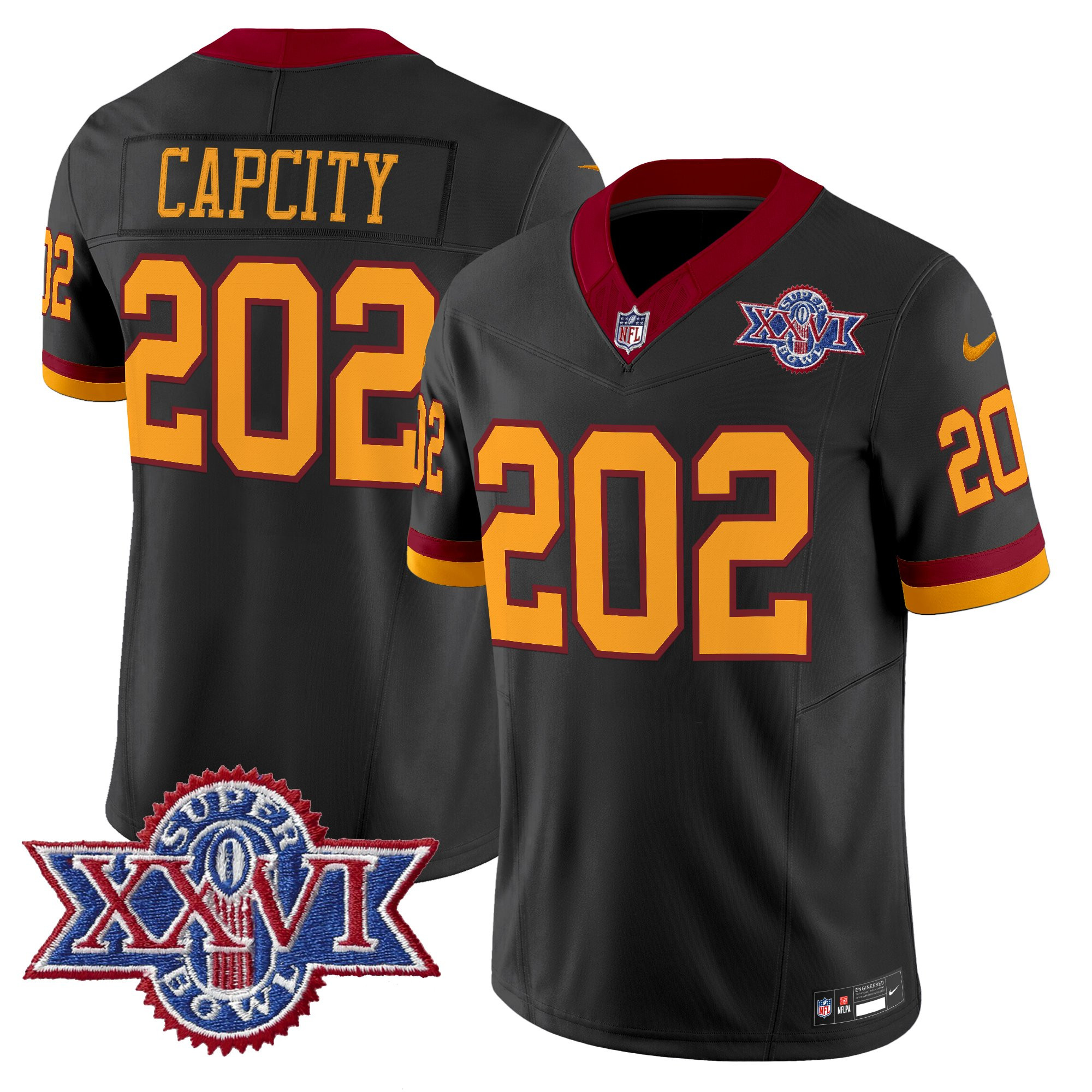 Men's Washington Redskins Throwback 1992 Super Bowl XXVI Patch Vapor Limited Jersey - All Stitched