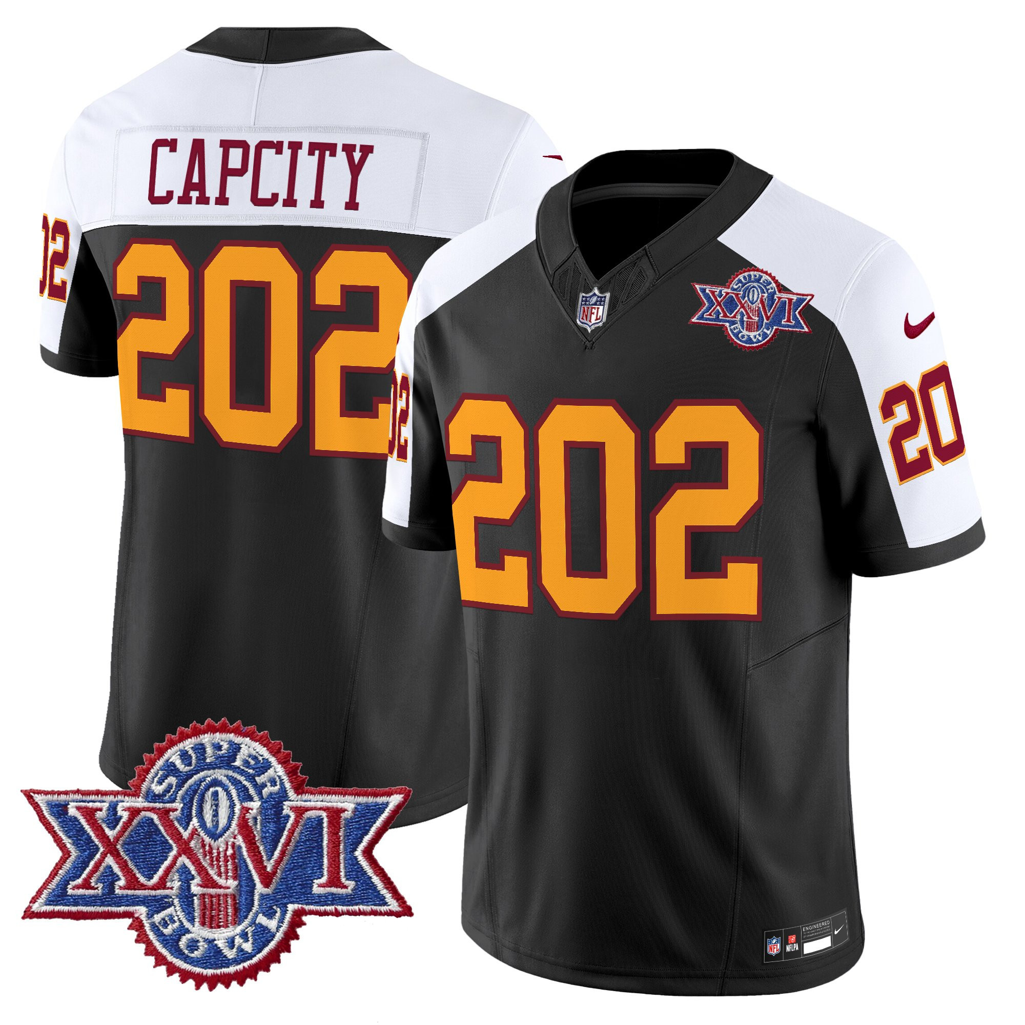 Men's Washington Redskins Throwback 1992 Super Bowl XXVI Patch Vapor Limited Jersey - All Stitched
