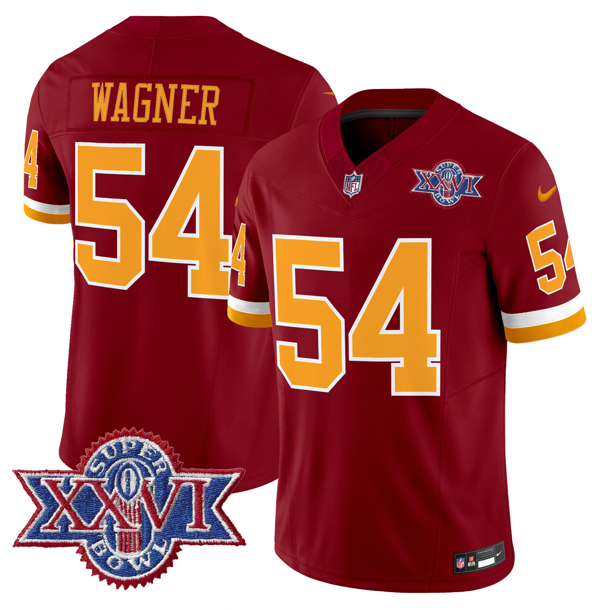 Men's Washington Redskins Throwback 1992 Super Bowl XXVI Patch Vapor Limited Jersey - All Stitched