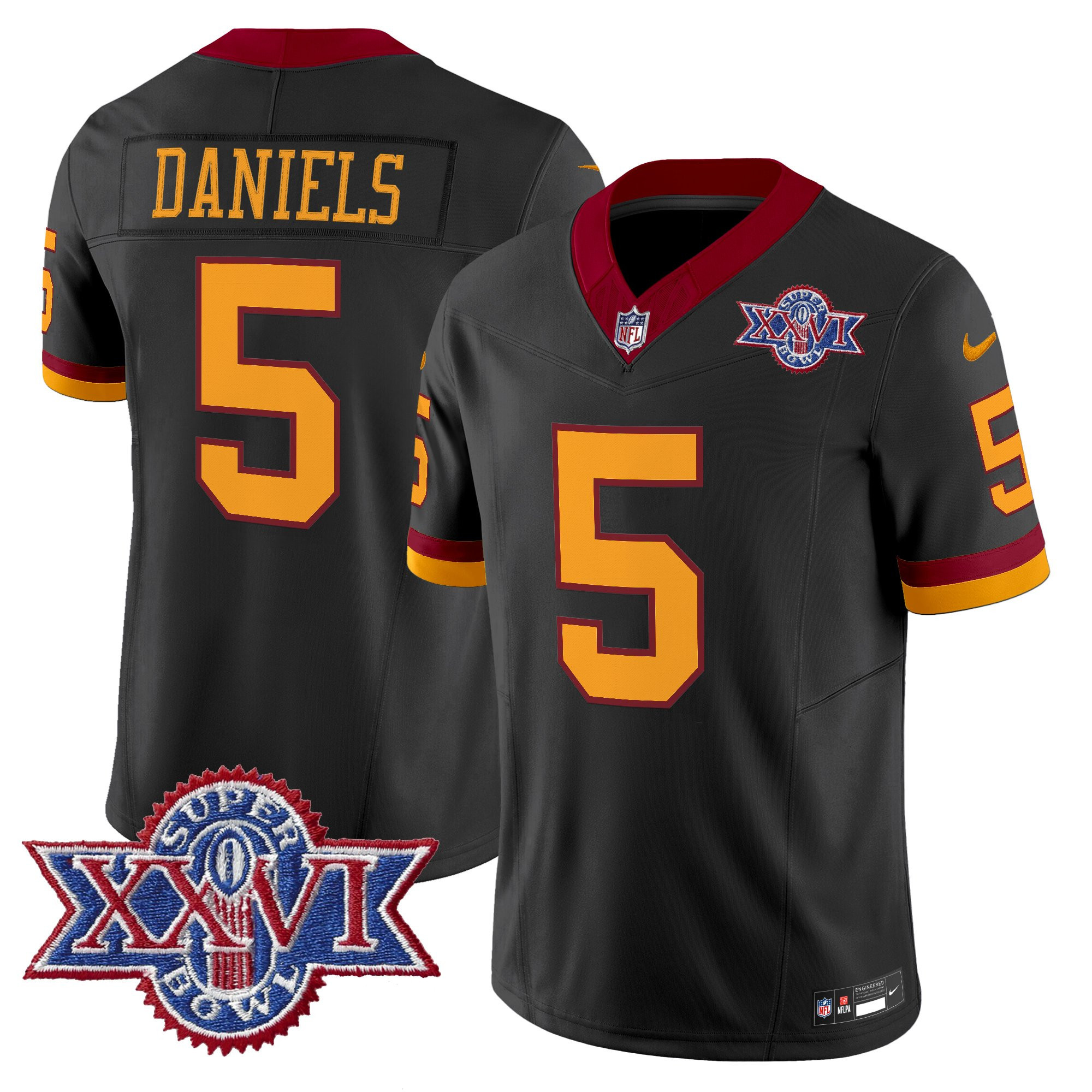 Men's Washington Redskins Throwback 1992 Super Bowl XXVI Patch Vapor Limited Jersey - All Stitched