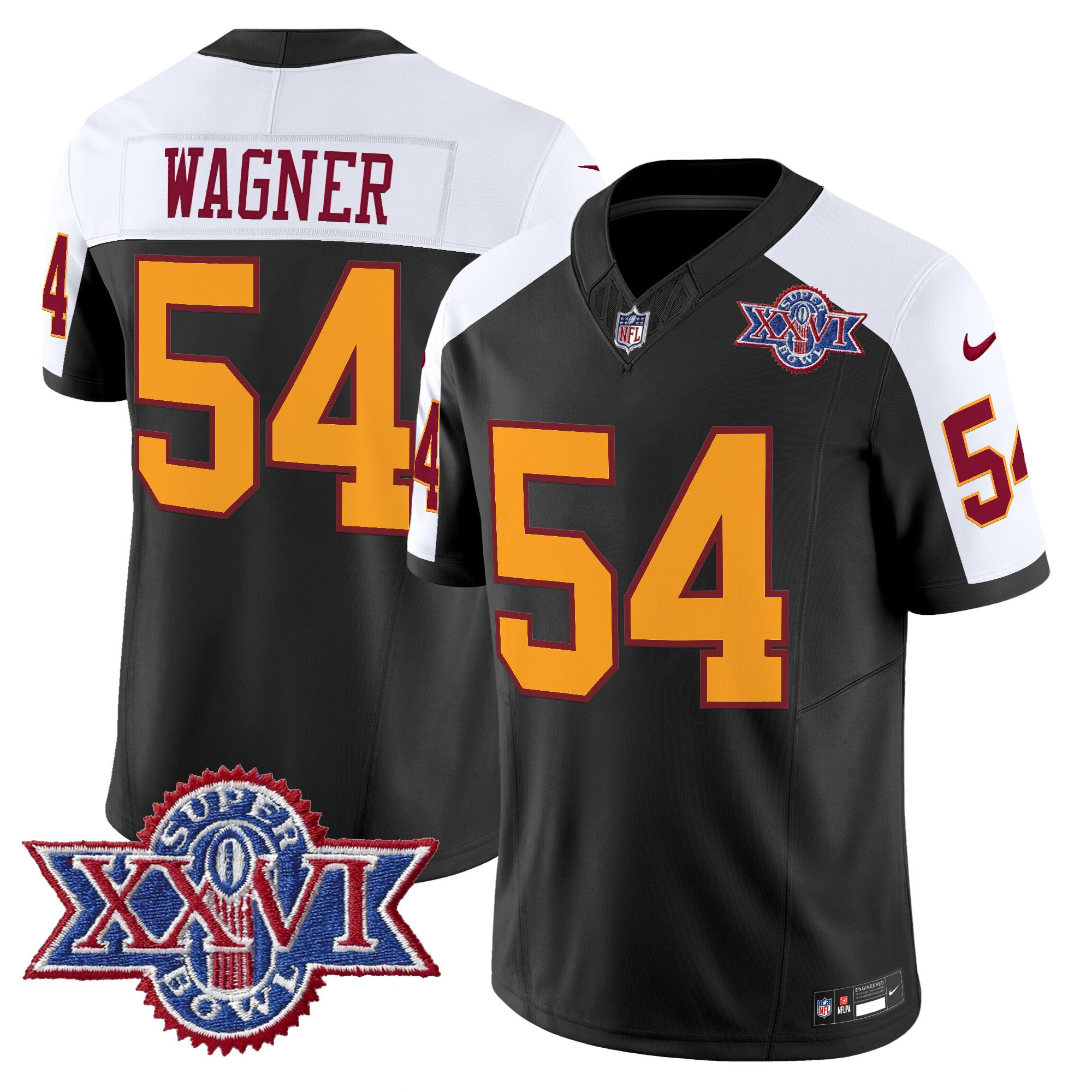 Men's Washington Redskins Throwback 1992 Super Bowl XXVI Patch Vapor Limited Jersey - All Stitched