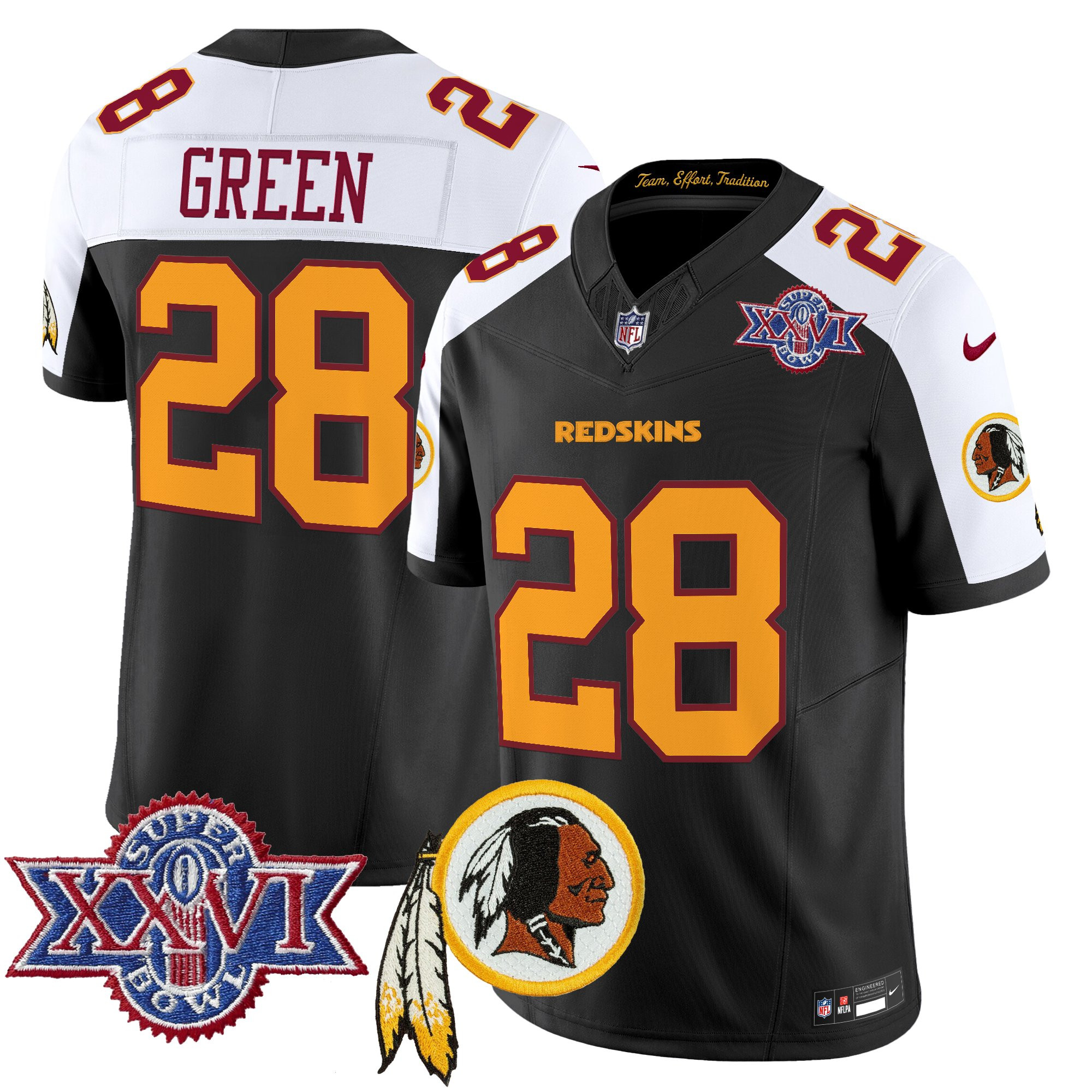 Men's Washington Redskins Throwback 1992 Super Bowl XXVI Patch Vapor Limited Jersey V3 - All Stitched