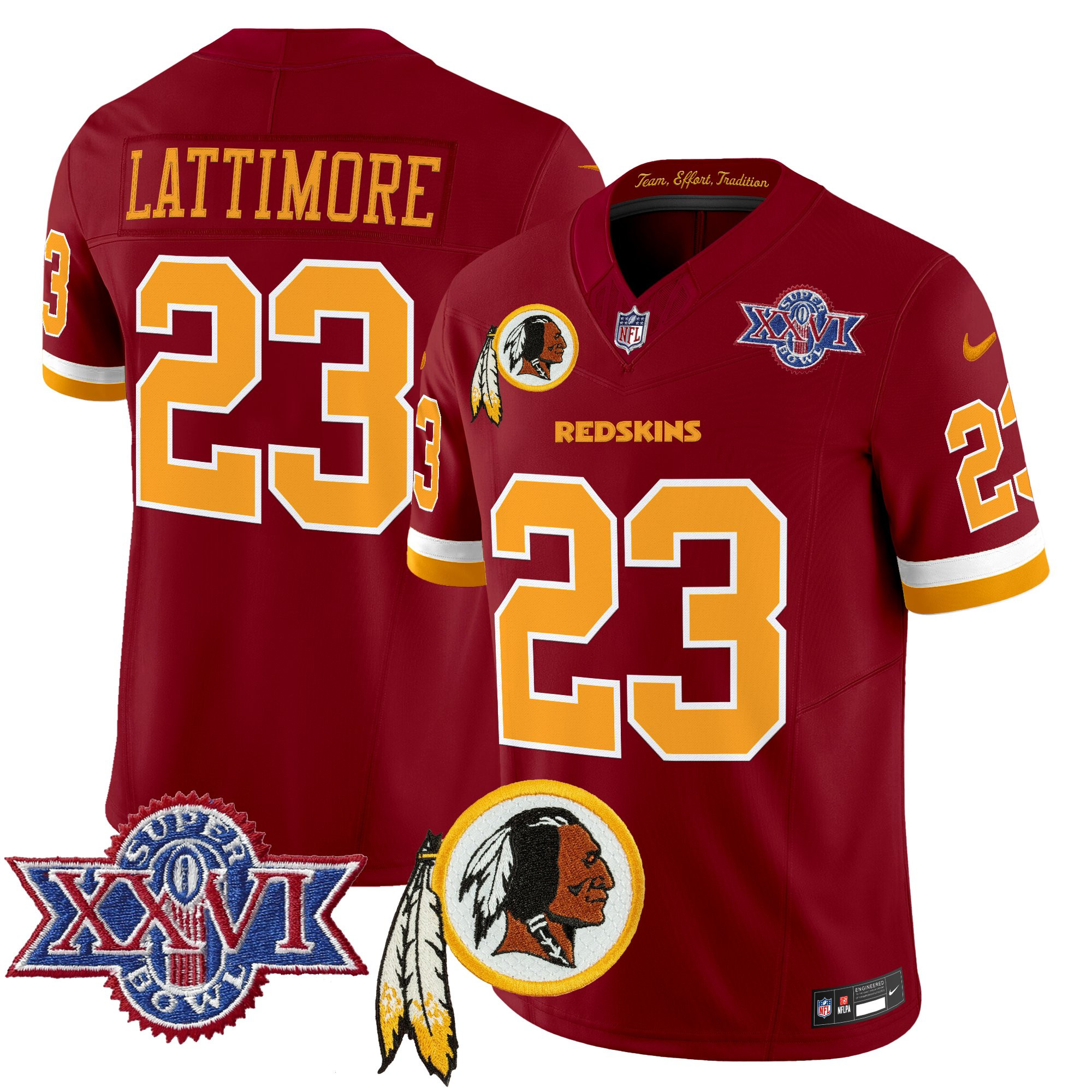 Men's Washington Redskins Throwback 1992 Super Bowl XXVI Patch Vapor Limited Jersey V3 - All Stitched