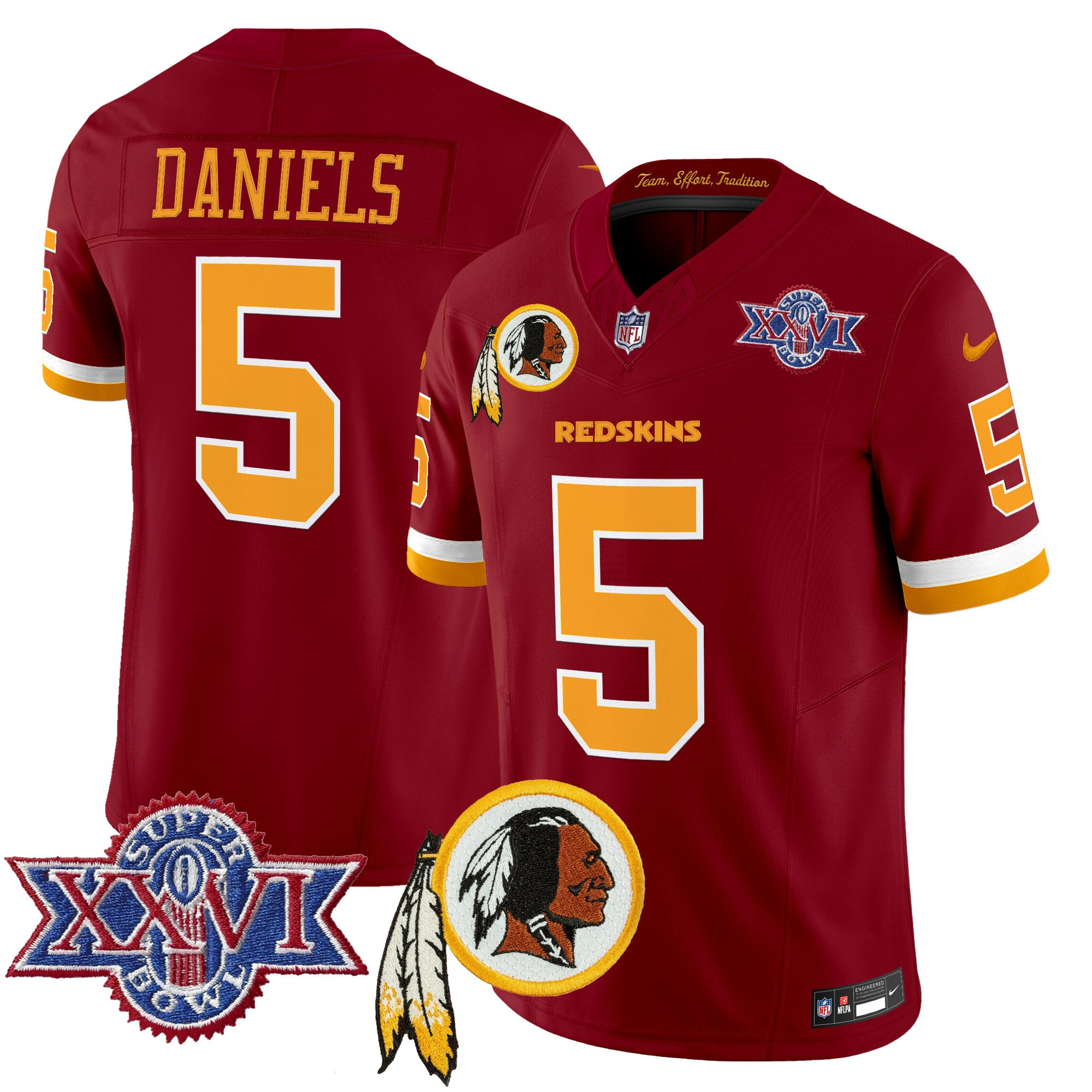 Men's Washington Redskins Throwback 1992 Super Bowl XXVI Patch Vapor Limited Jersey V3 - All Stitched