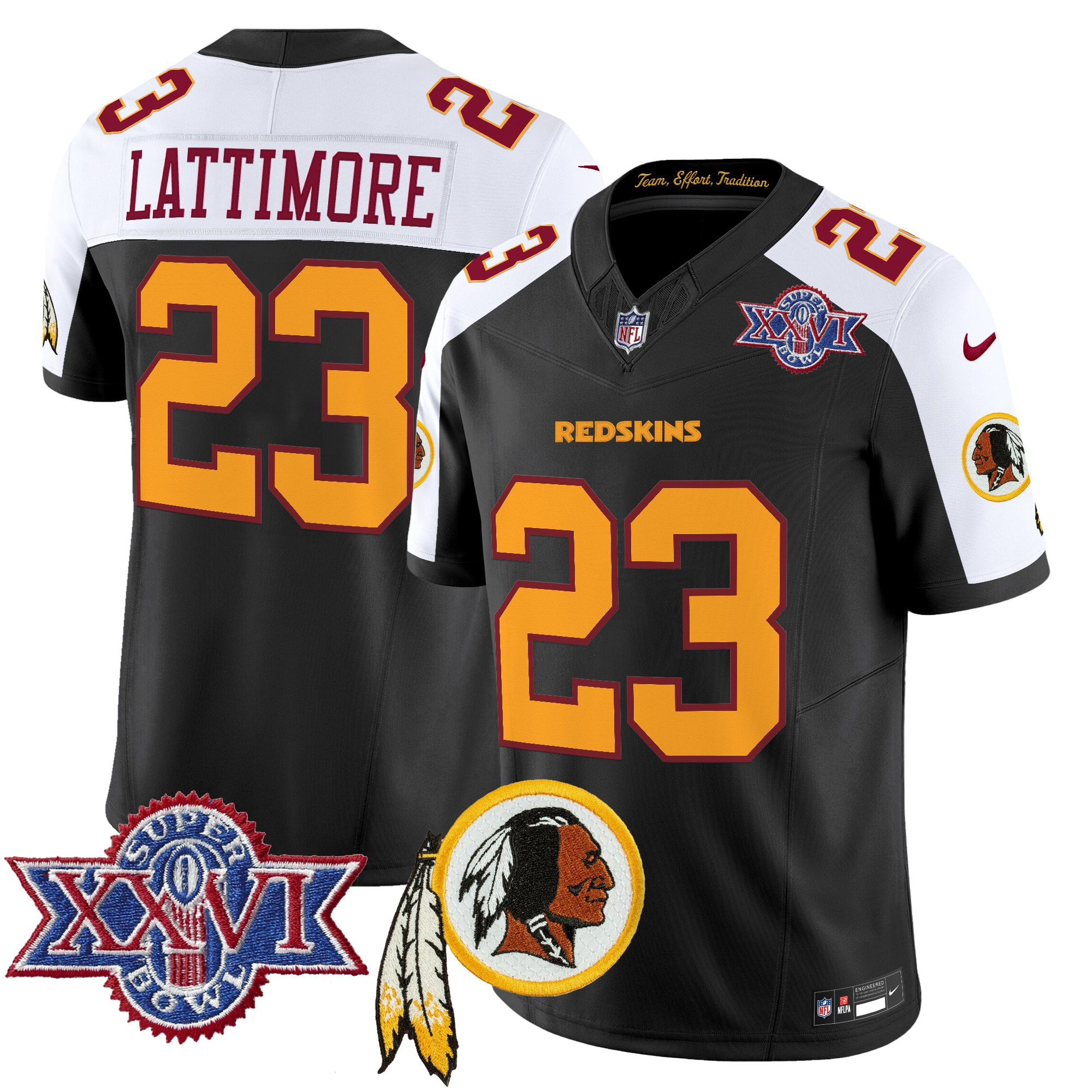 Men's Washington Redskins Throwback 1992 Super Bowl XXVI Patch Vapor Limited Jersey V3 - All Stitched