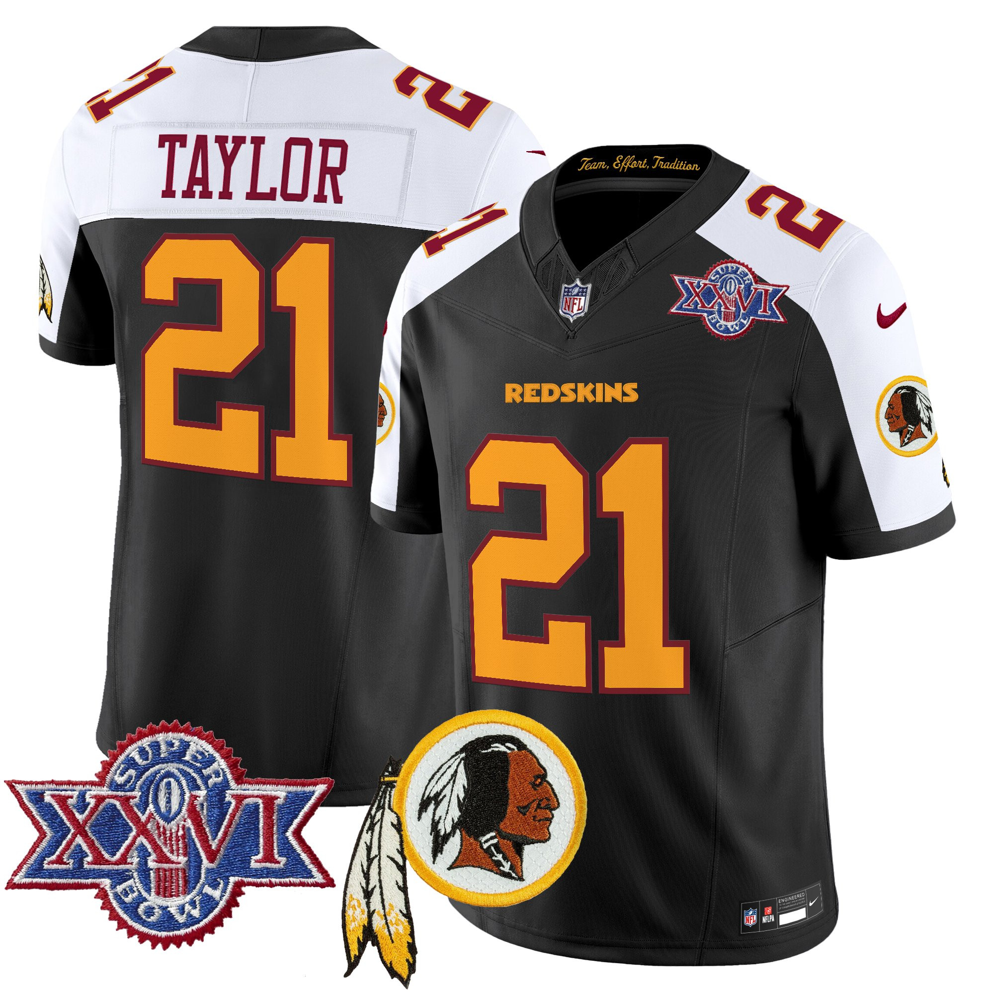 Men's Washington Redskins Throwback 1992 Super Bowl XXVI Patch Vapor Limited Jersey V3 - All Stitched