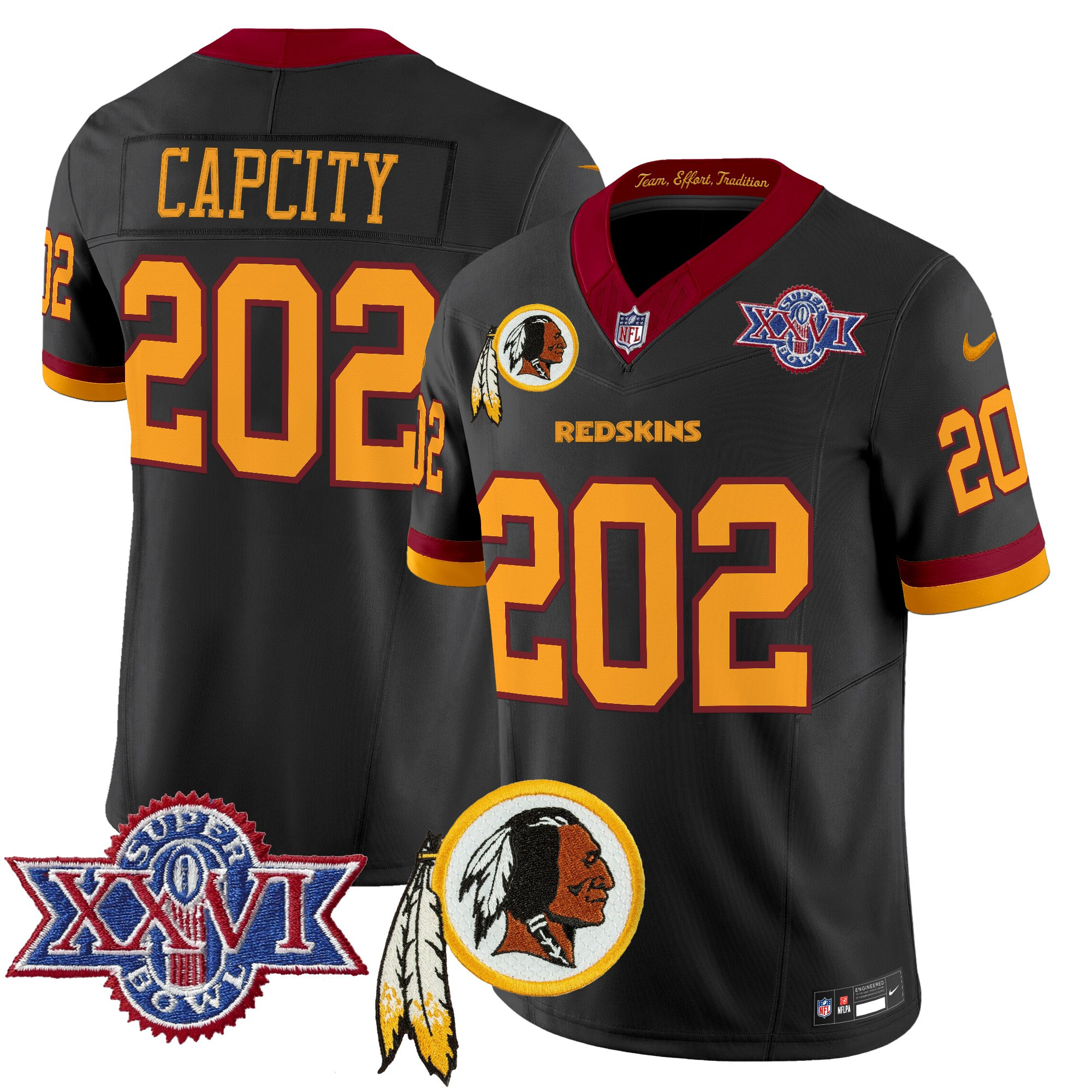 Men's Washington Redskins Throwback 1992 Super Bowl XXVI Patch Vapor Limited Jersey V3 - All Stitched