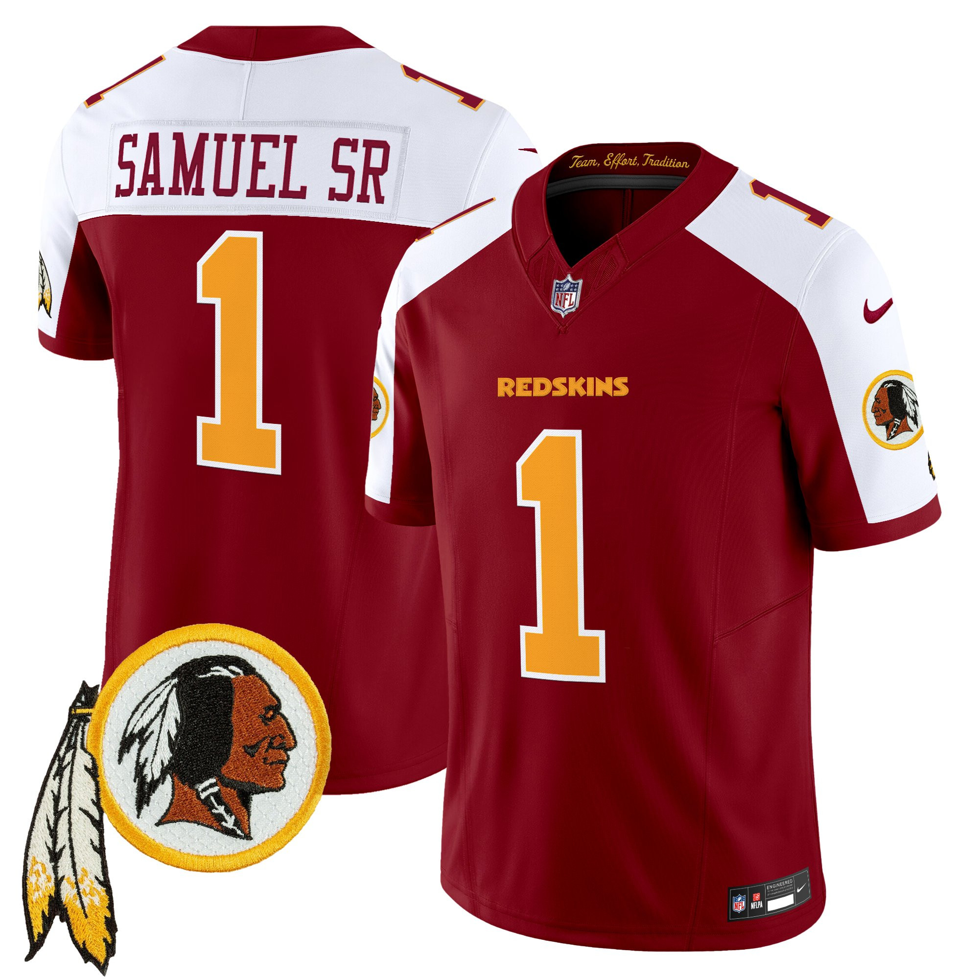 Men's Washington Redskins Throwback Vapor Limited Jersey V3 - All Stitched