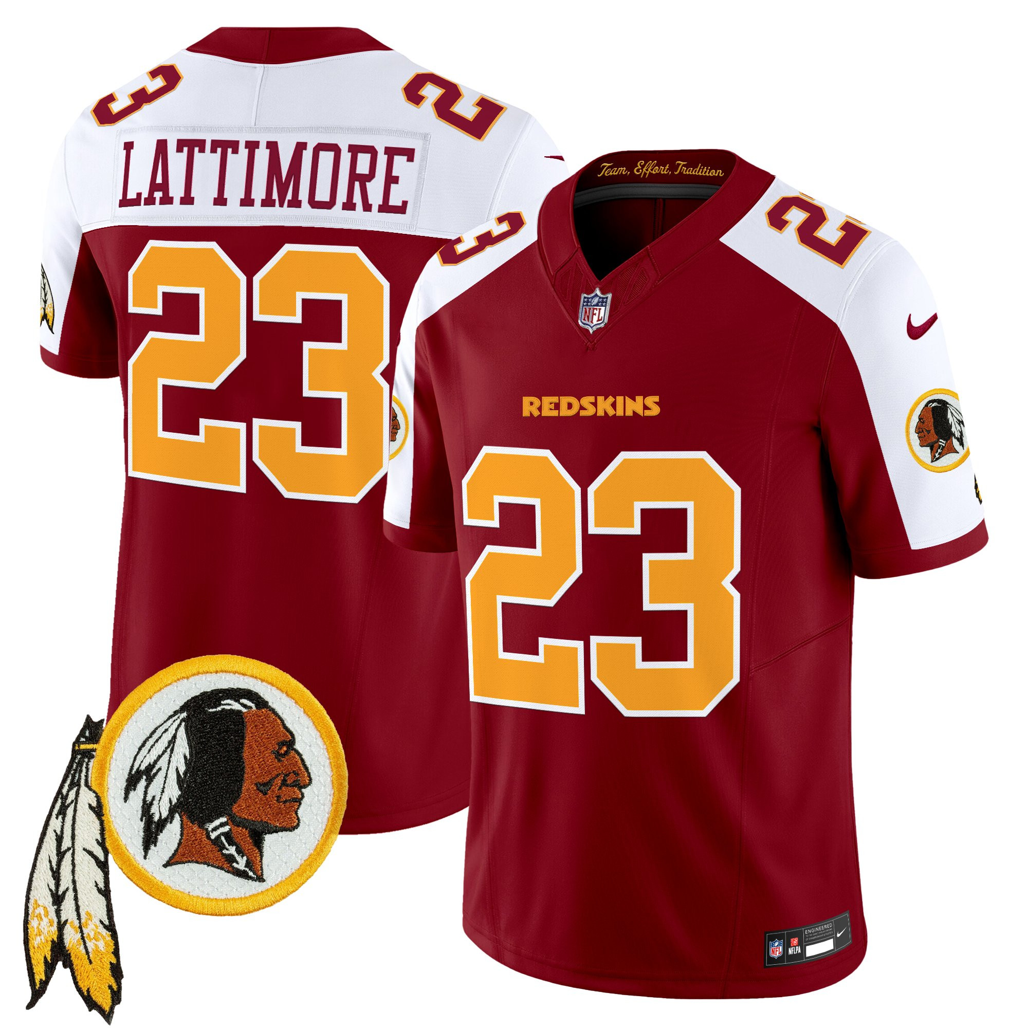 Men's Washington Redskins Throwback Vapor Limited Jersey V3 - All Stitched