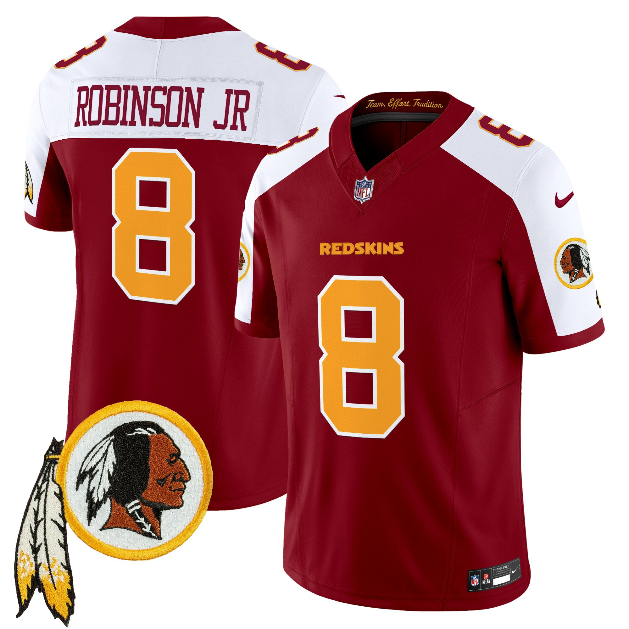 Men's Washington Redskins Throwback Vapor Limited Jersey V3 - All Stitched