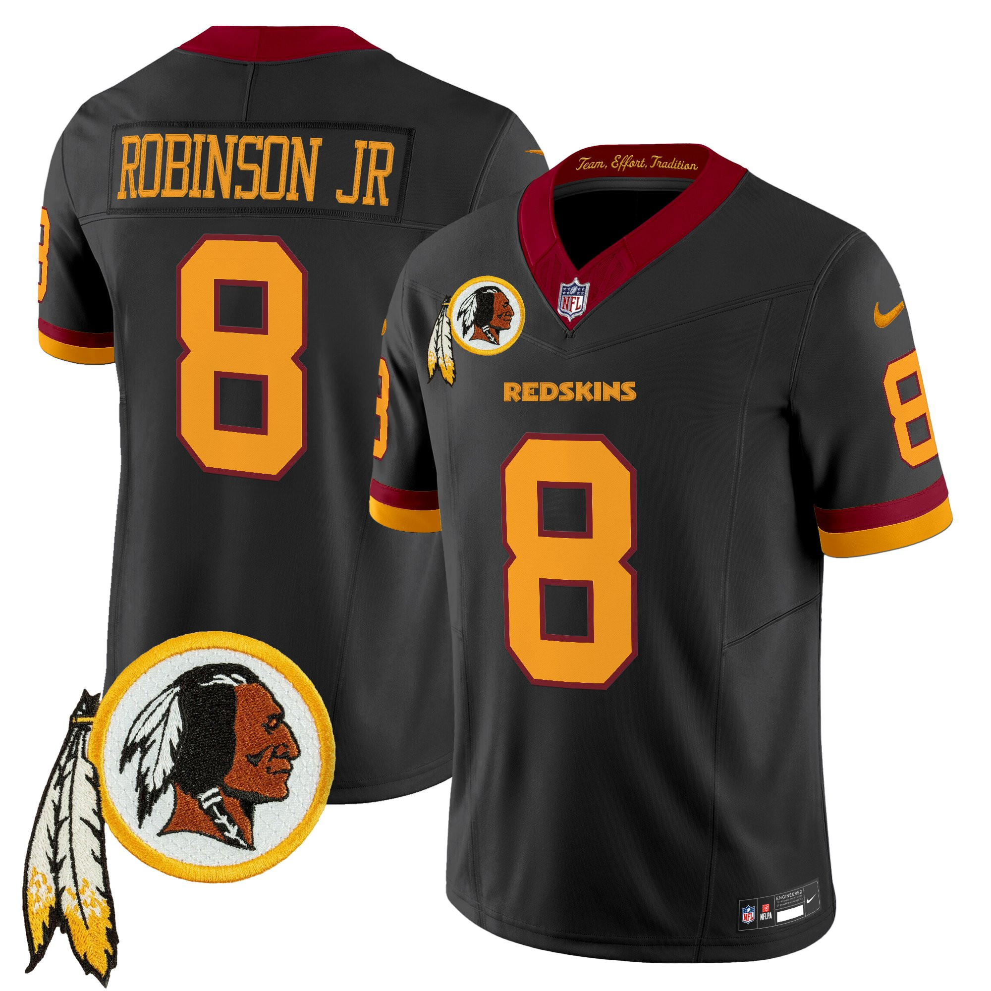 Men's Washington Redskins Throwback Vapor Limited Jersey V3 - All Stitched