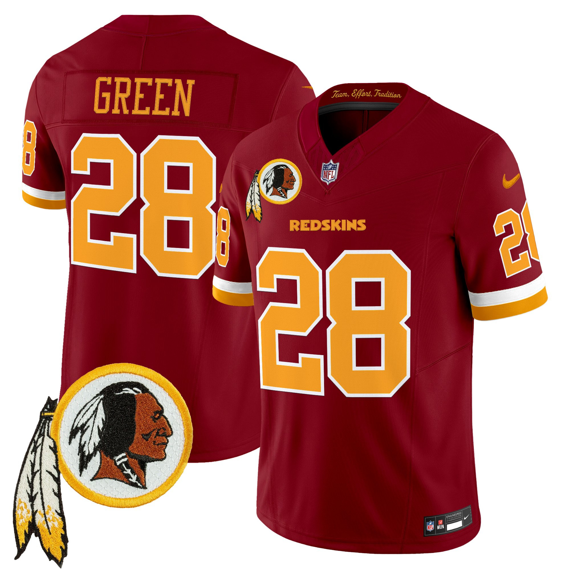 Men's Washington Redskins Throwback Vapor Limited Jersey V3 - All Stitched