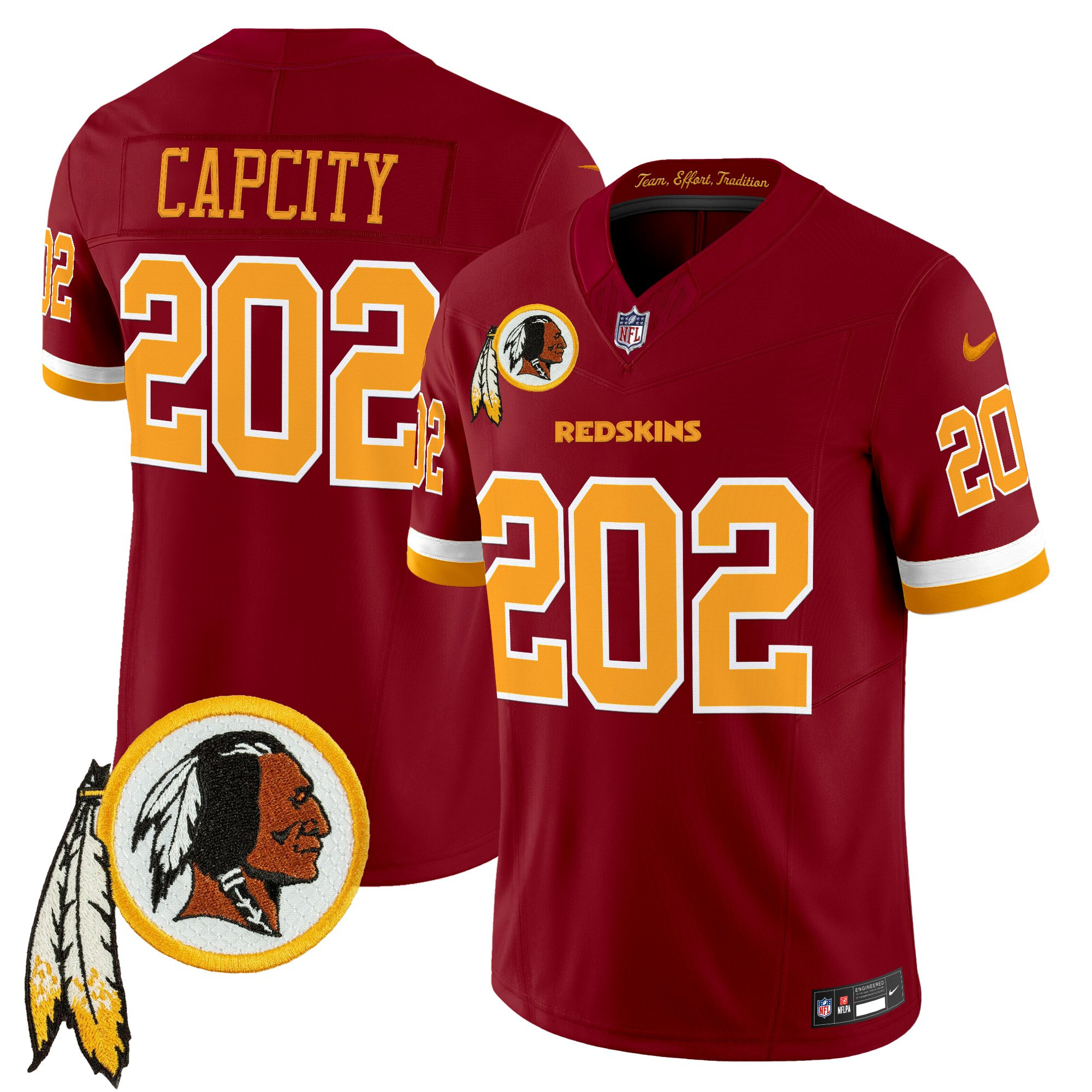 Men's Washington Redskins Throwback Vapor Limited Jersey V3 - All Stitched