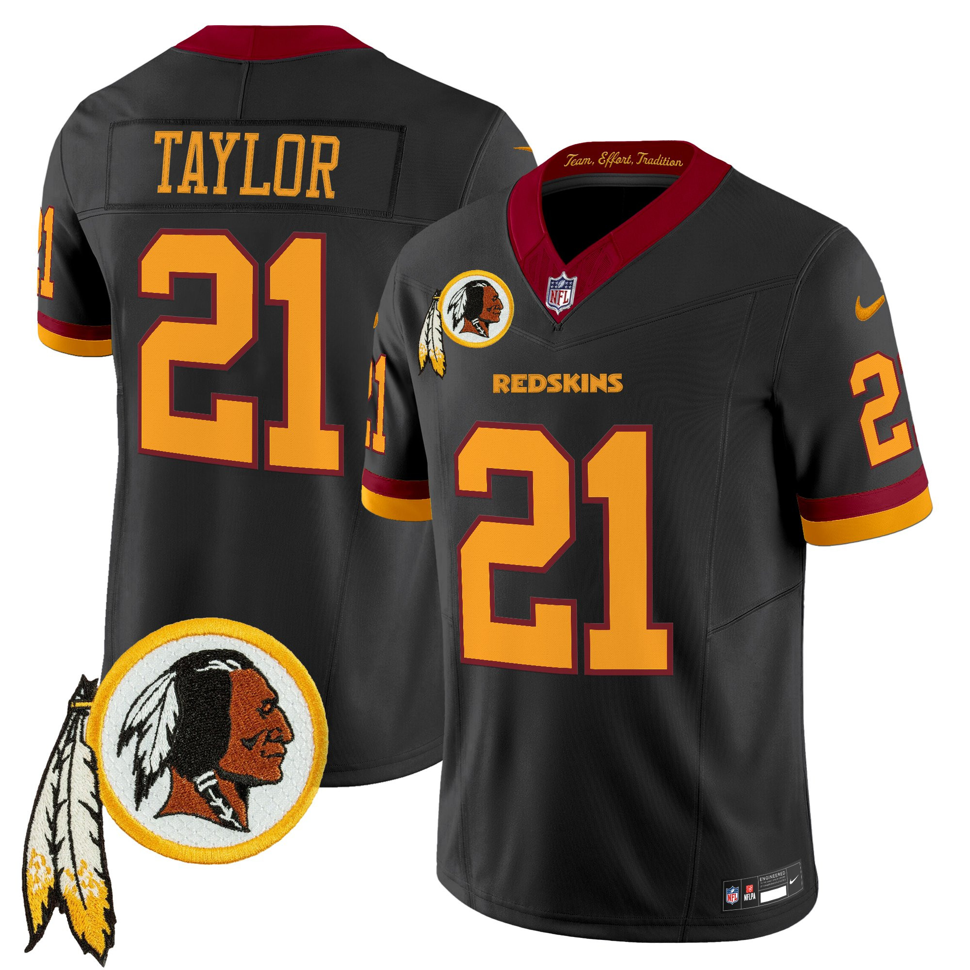Men's Washington Redskins Throwback Vapor Limited Jersey V3 - All Stitched