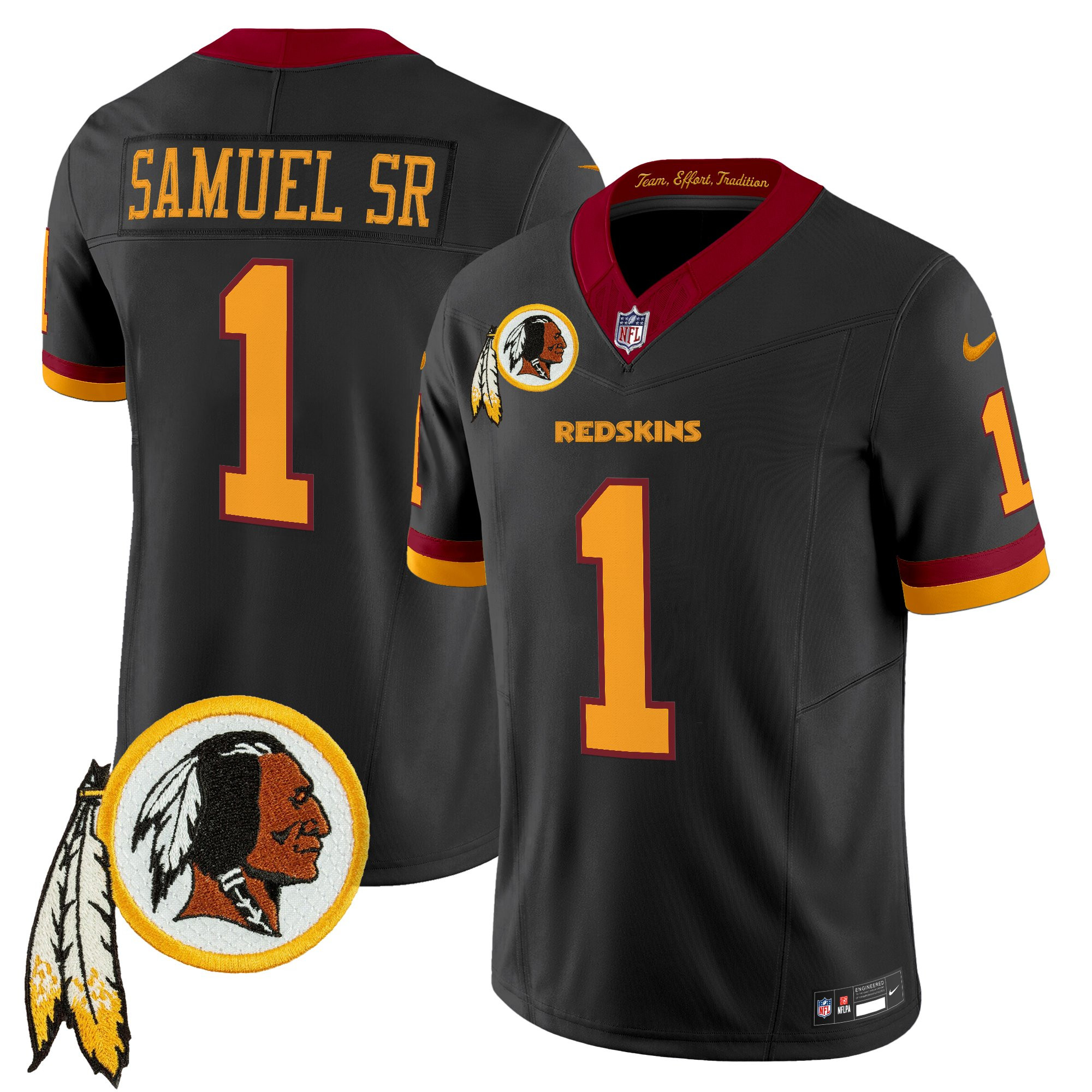 Men's Washington Redskins Throwback Vapor Limited Jersey V3 - All Stitched