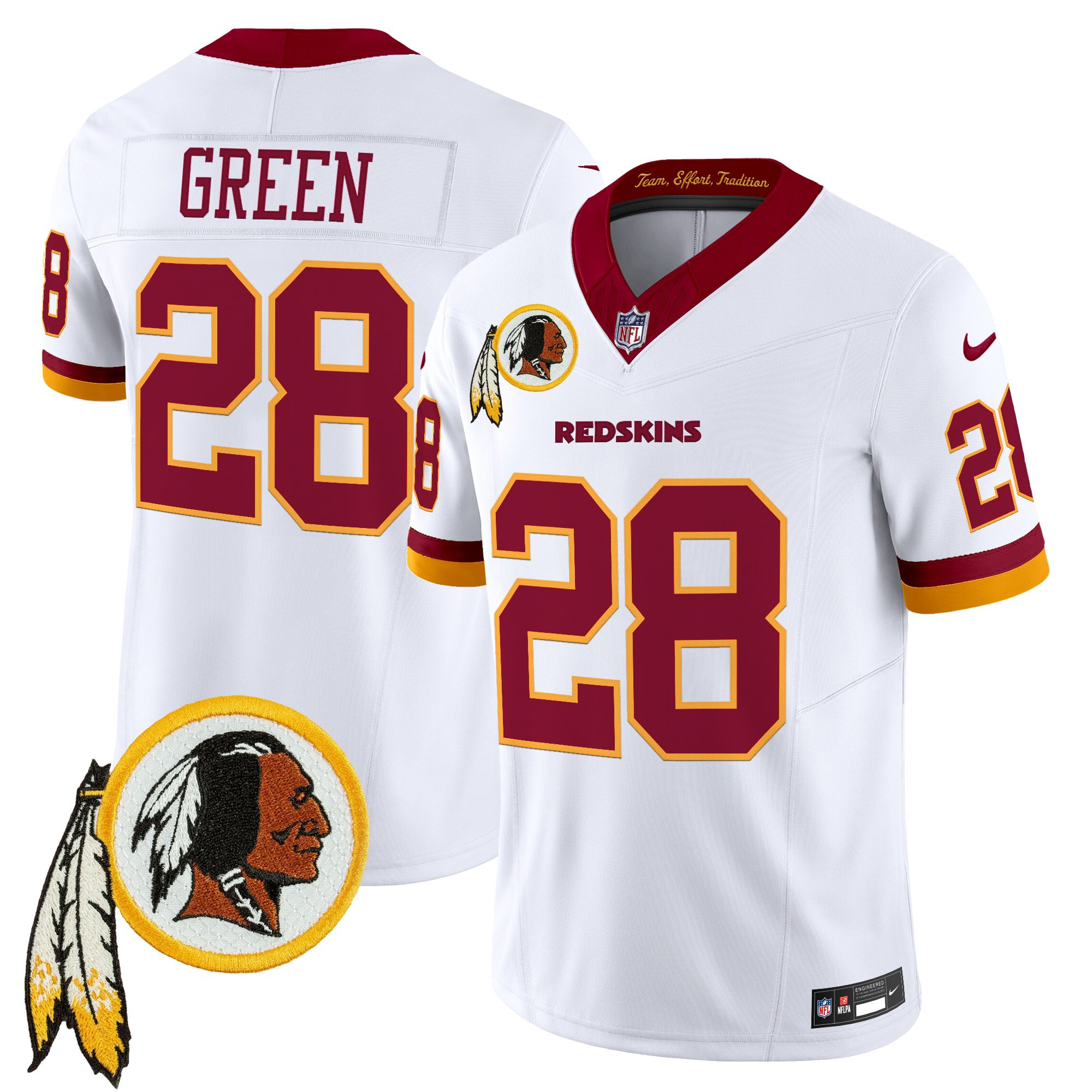 Men's Washington Redskins Throwback Vapor Limited Jersey V3 - All Stitched