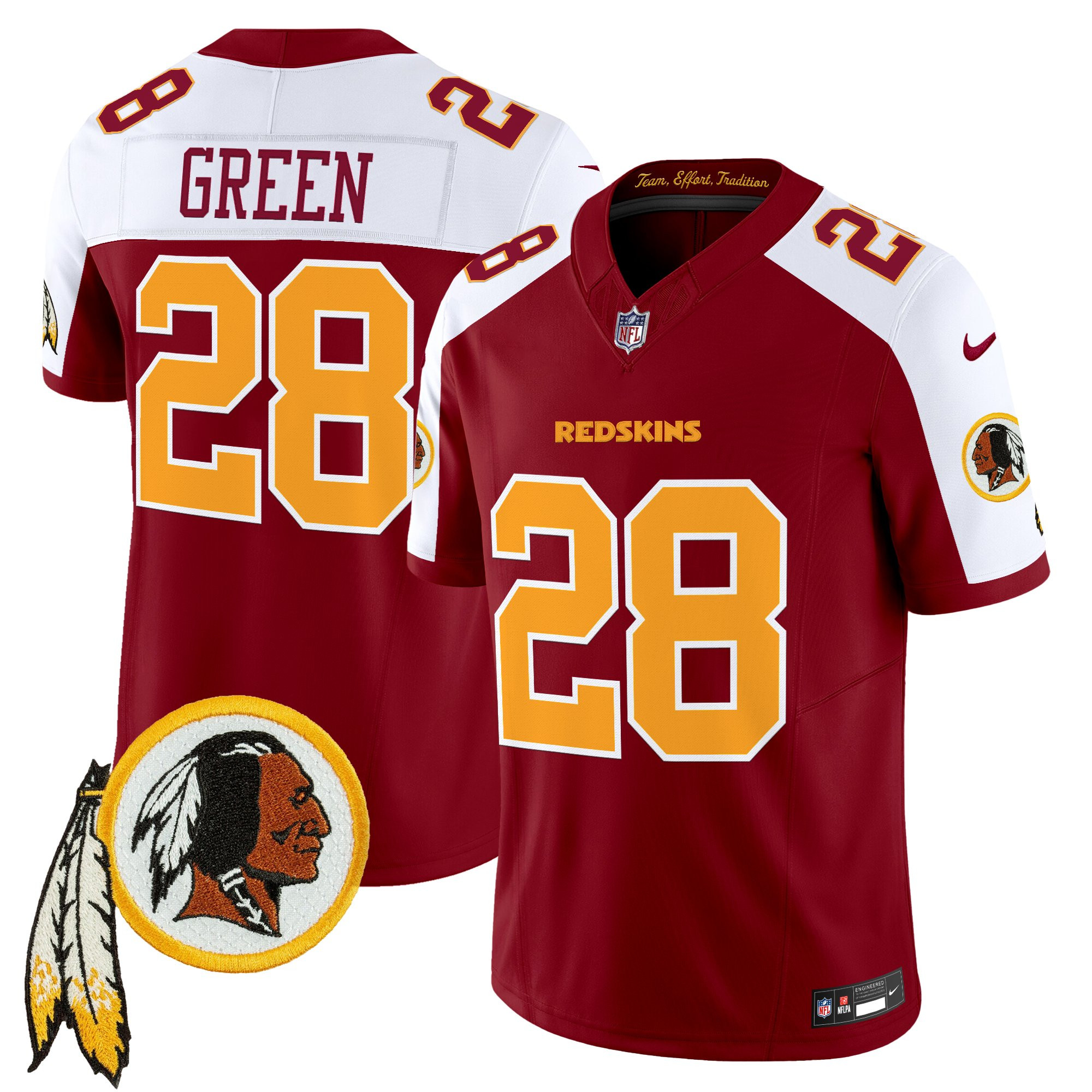 Men's Washington Redskins Throwback Vapor Limited Jersey V3 - All Stitched