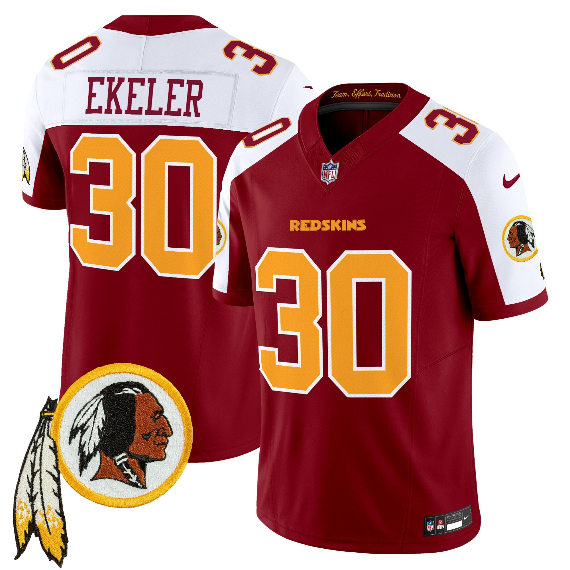 Men's Washington Redskins Throwback Vapor Limited Jersey V3 - All Stitched