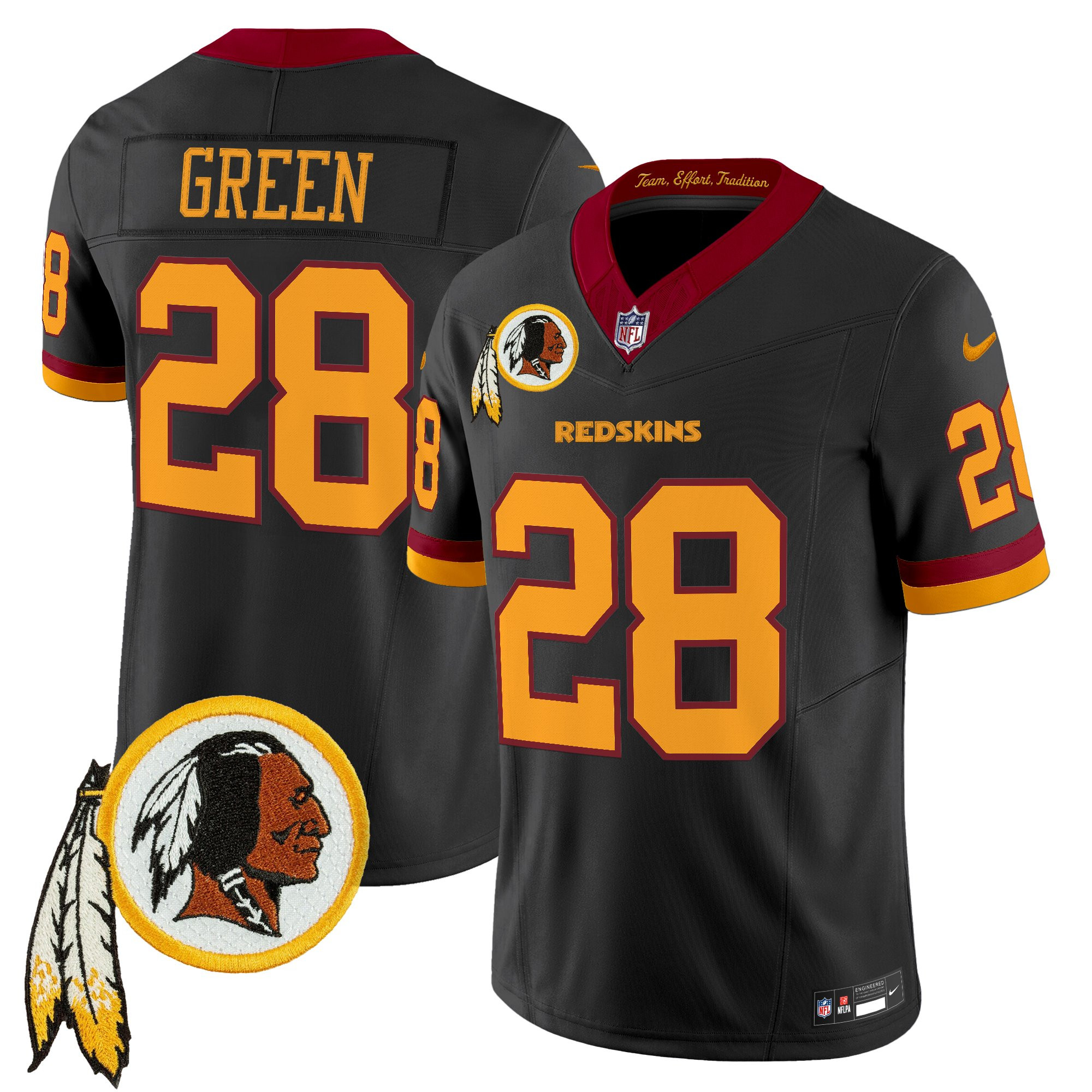 Men's Washington Redskins Throwback Vapor Limited Jersey V3 - All Stitched