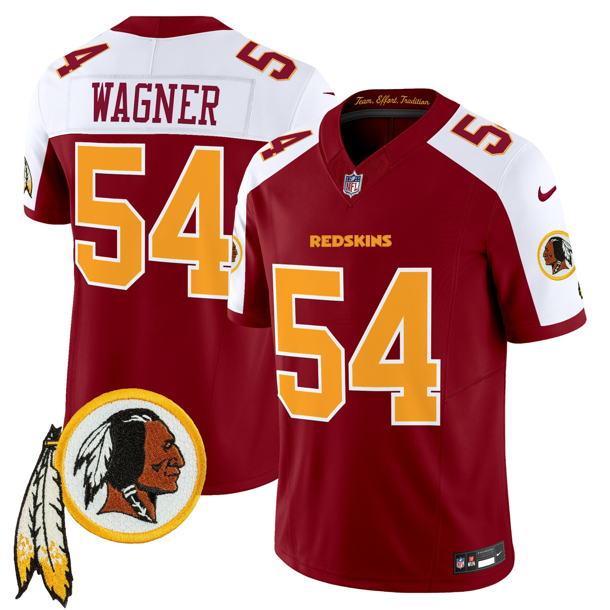 Men's Washington Redskins Throwback Vapor Limited Jersey V3 - All Stitched