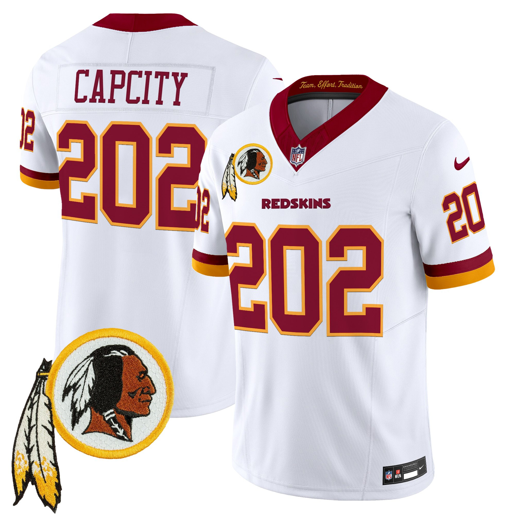 Men's Washington Redskins Throwback Vapor Limited Jersey V3 - All Stitched